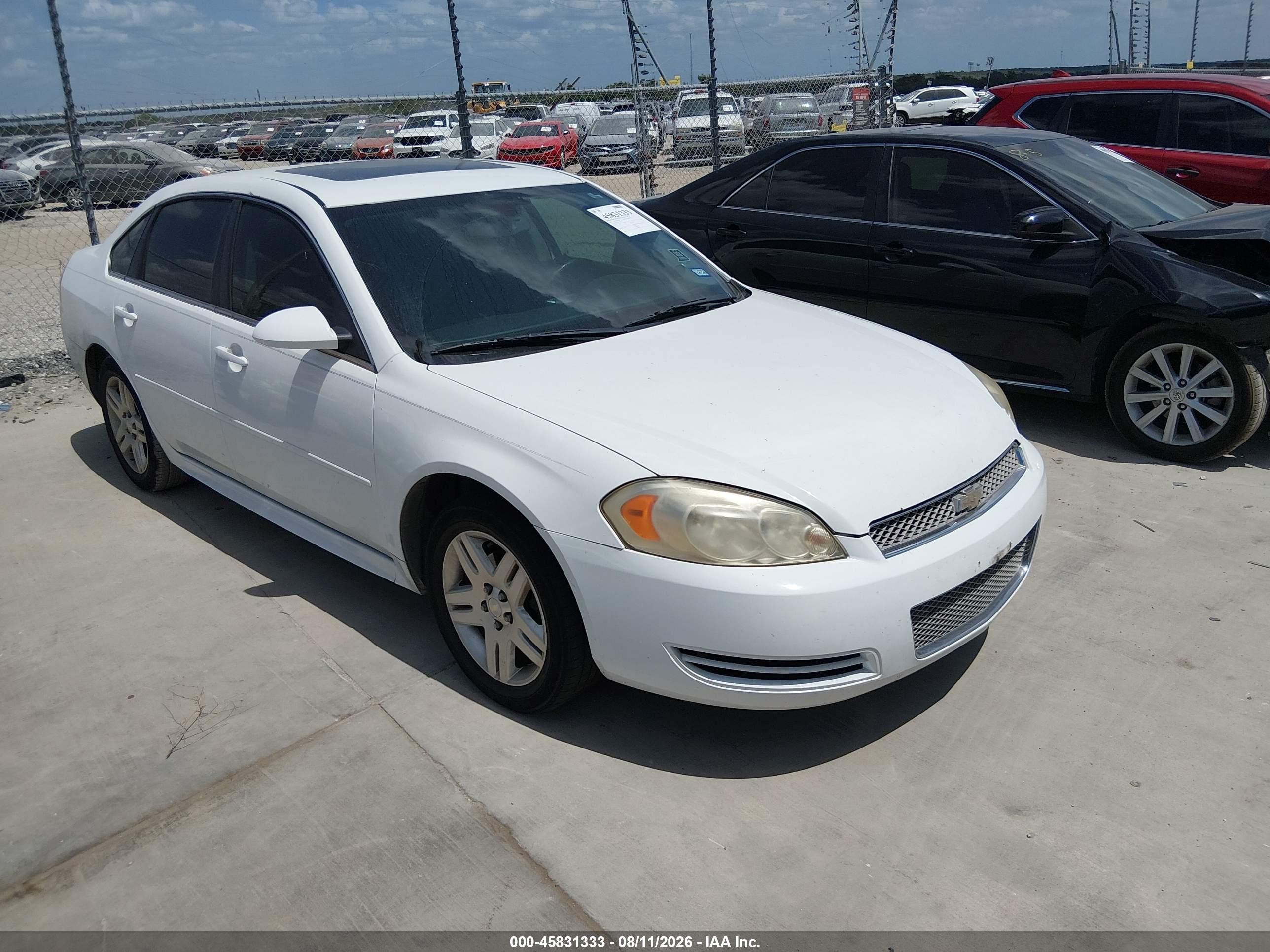 2014 Chevrolet Impala Limited Lt White vin: 2G1WB5E35E1115718
