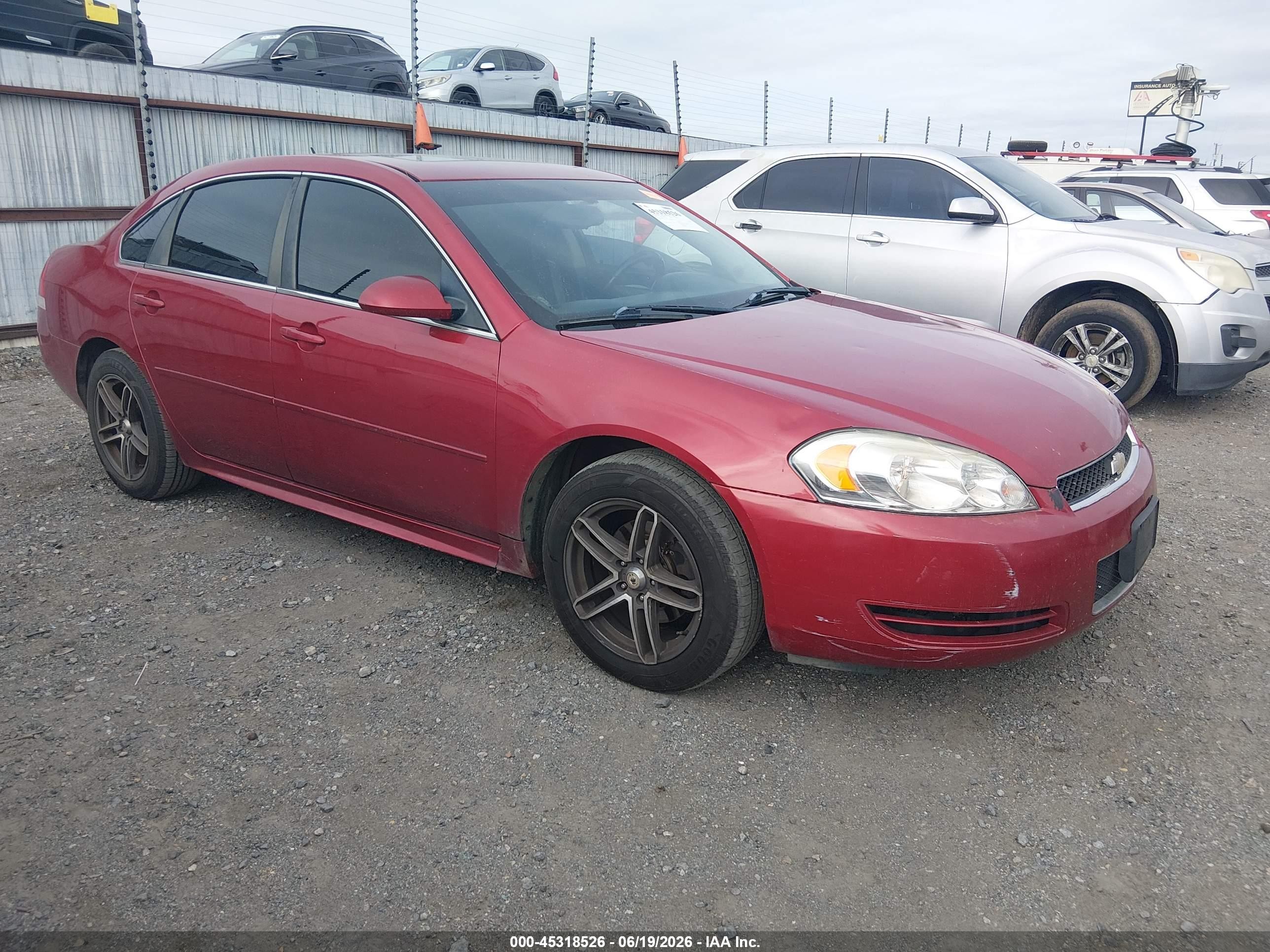2014 Chevrolet Impala Limited Lt Red vin: 2G1WB5E35E1167317