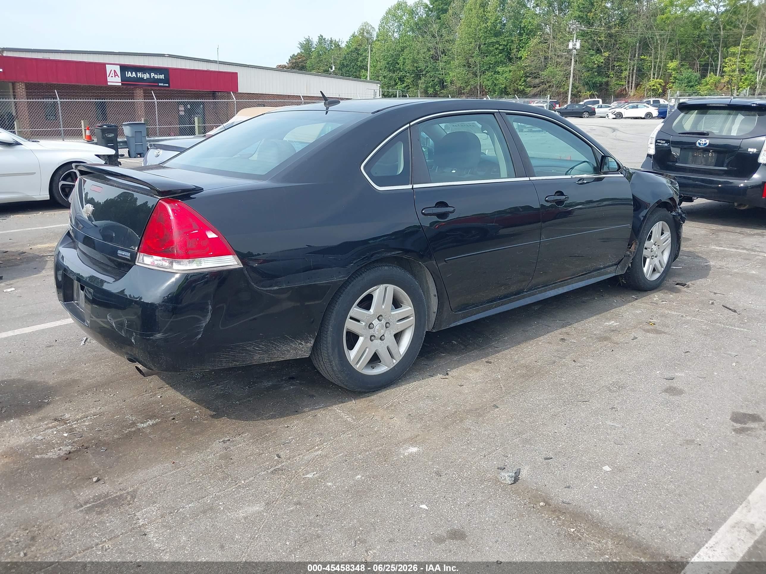 2012 Chevrolet Impala Lt Black vin: 2G1WB5E36C1323099