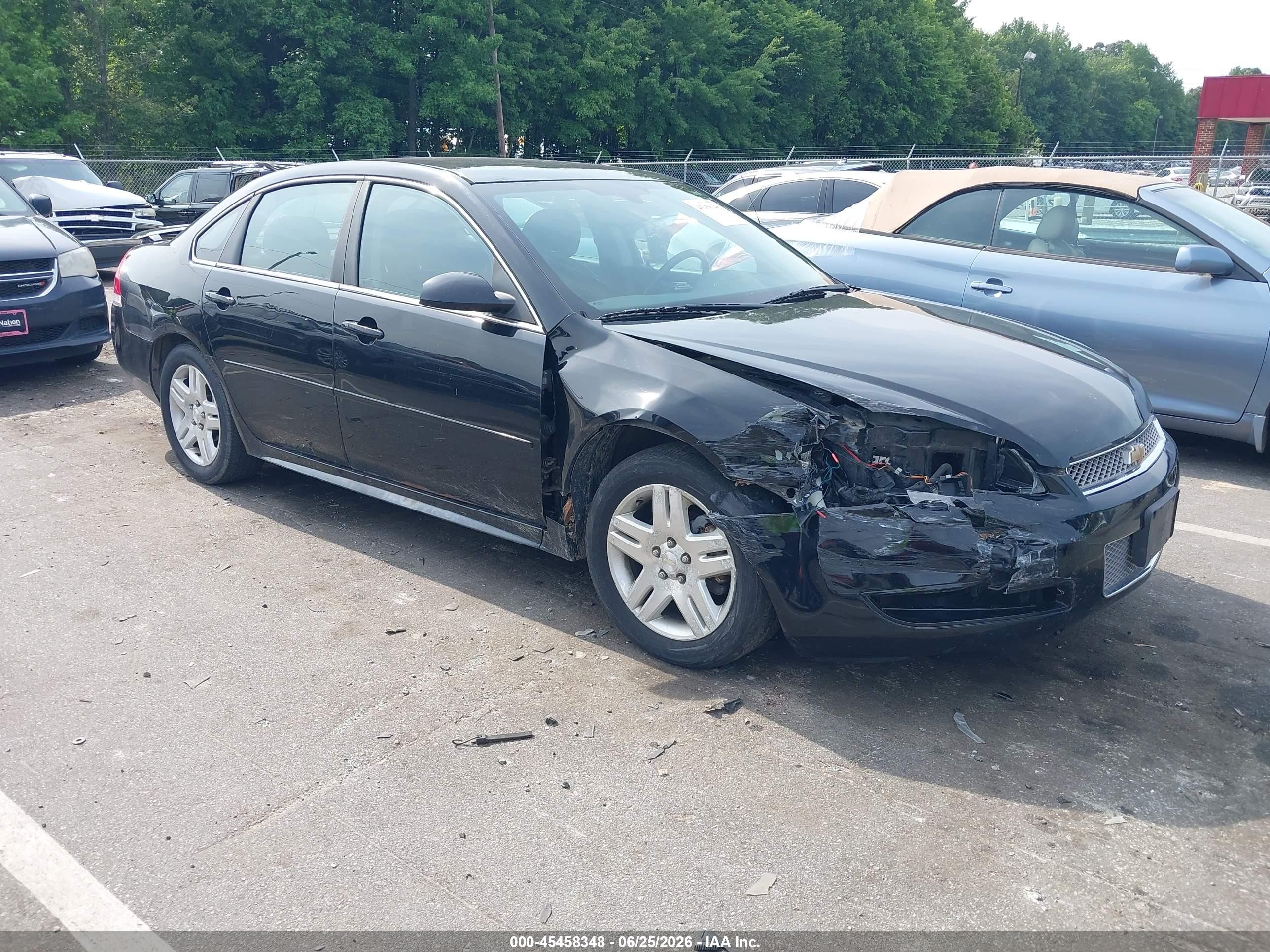 2012 Chevrolet Impala Lt Black vin: 2G1WB5E36C1323099