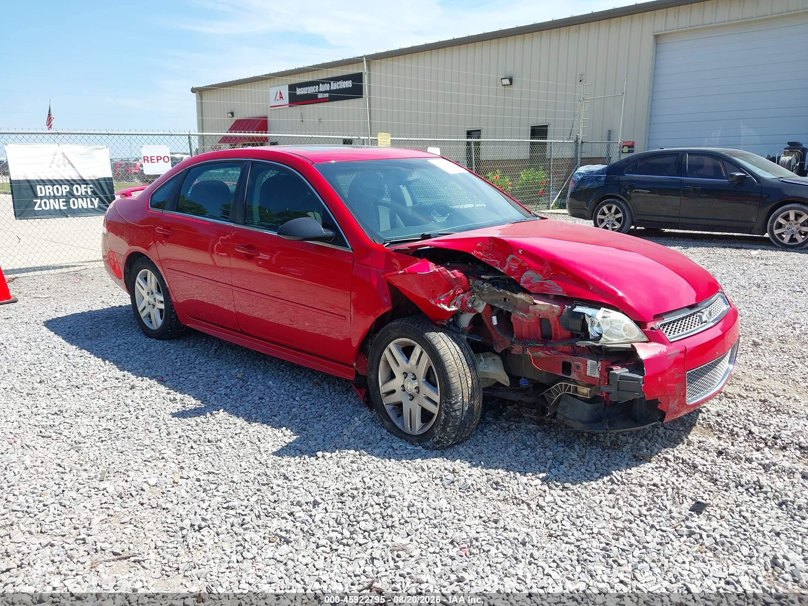 2012 Chevrolet Impala Lt Red vin: 2G1WB5E36C1330389