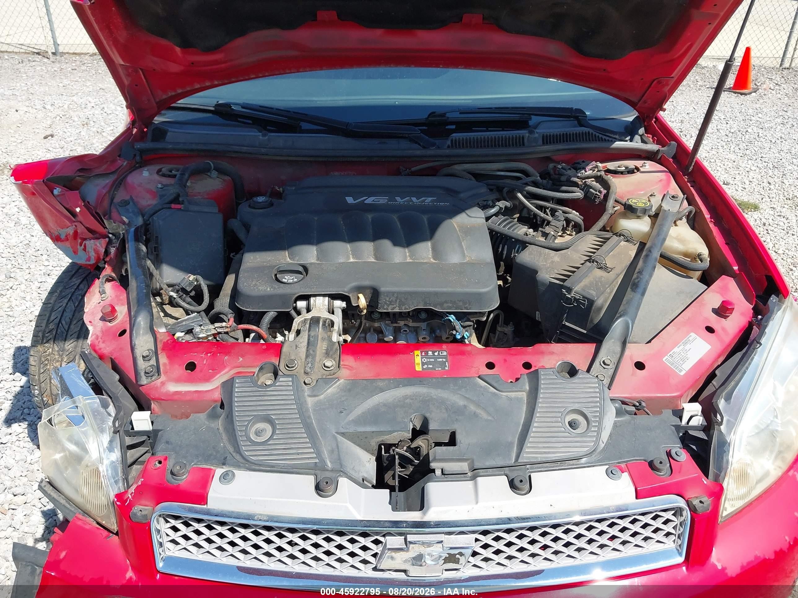 2012 Chevrolet Impala Lt Red vin: 2G1WB5E36C1330389