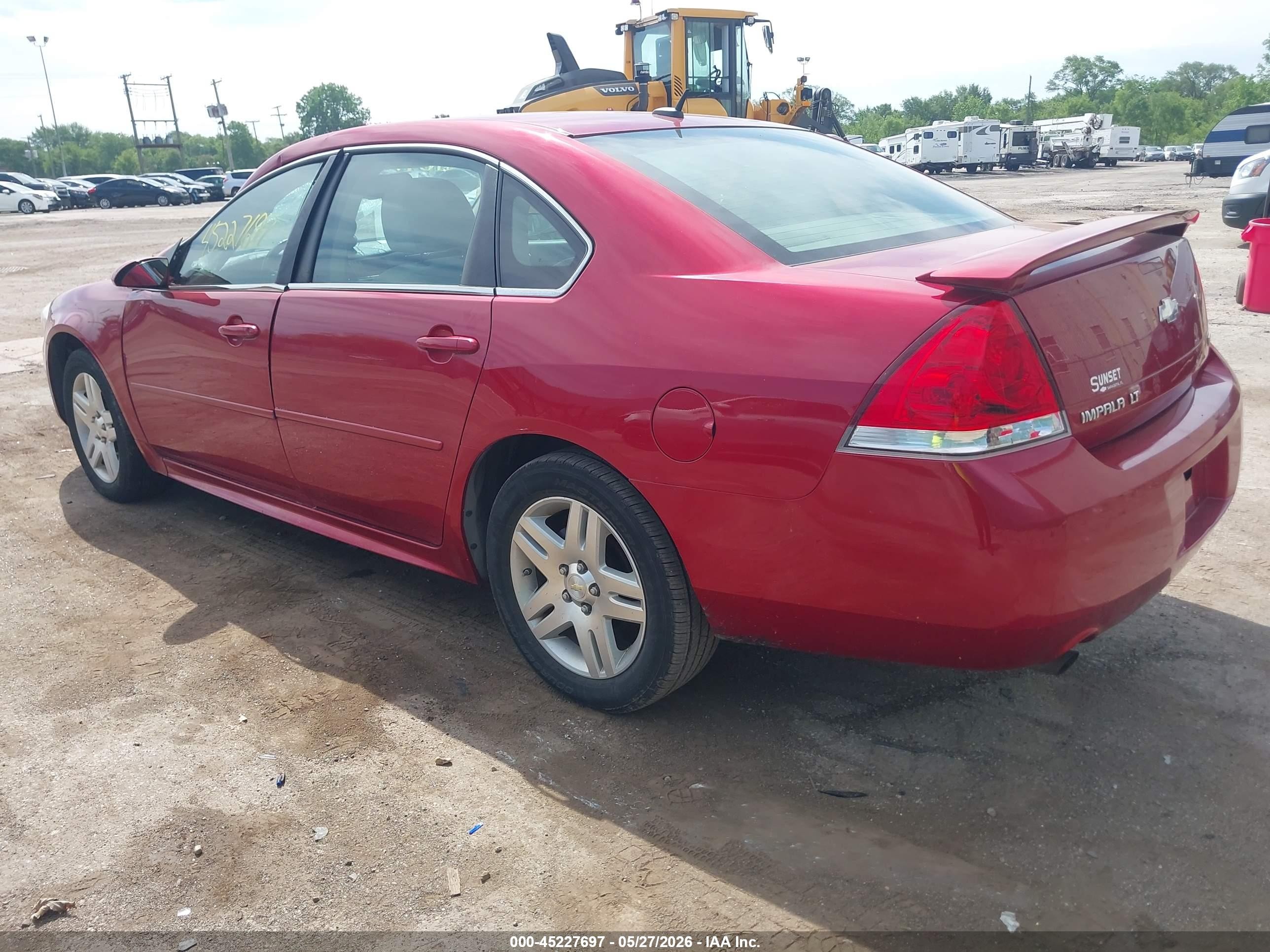 2013 Chevrolet Impala Lt Red vin: 2G1WB5E36D1185002