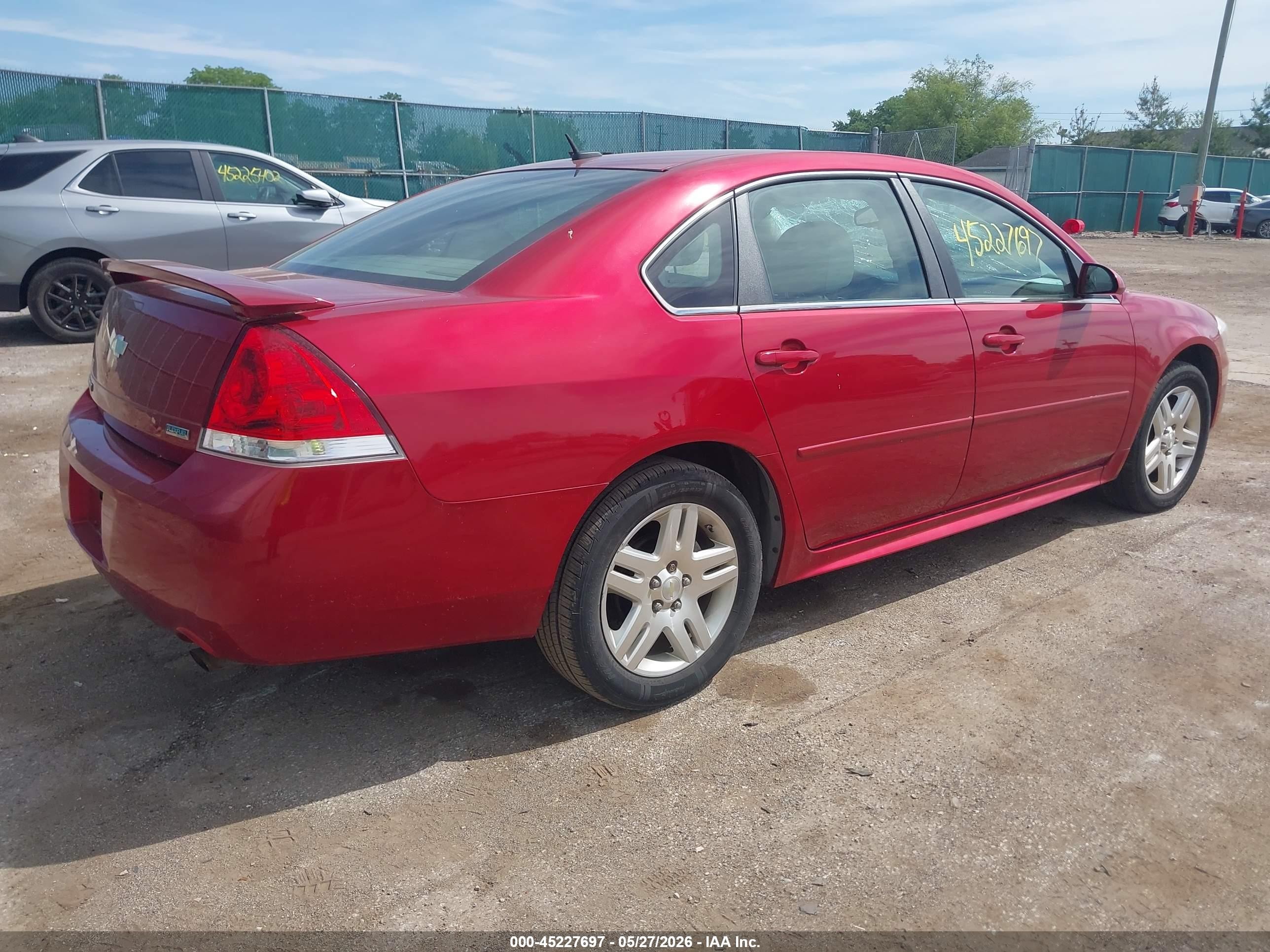 2013 Chevrolet Impala Lt Red vin: 2G1WB5E36D1185002