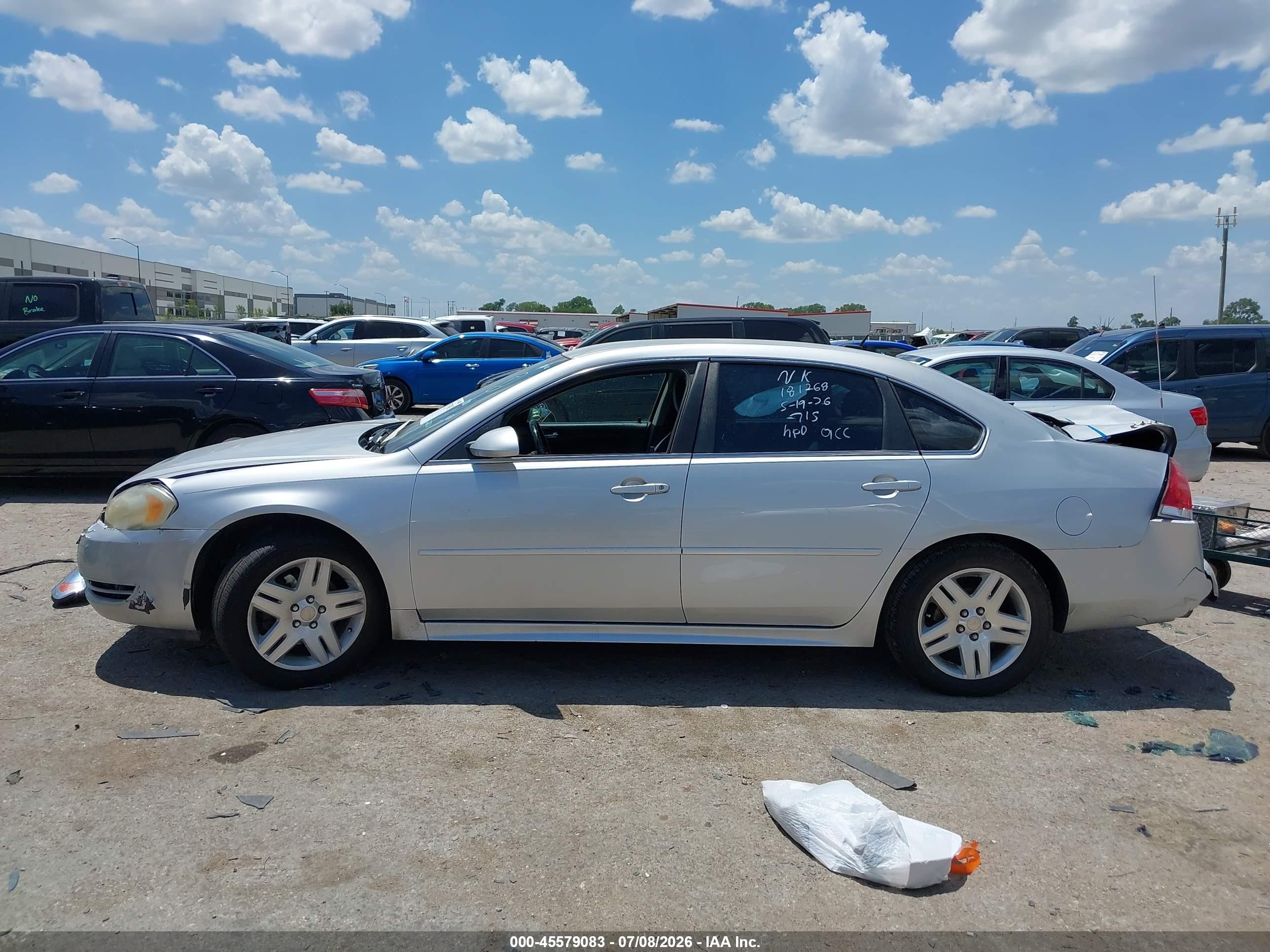 2012 Chevrolet Impala Lt Silver vin: 2G1WB5E37C1177120