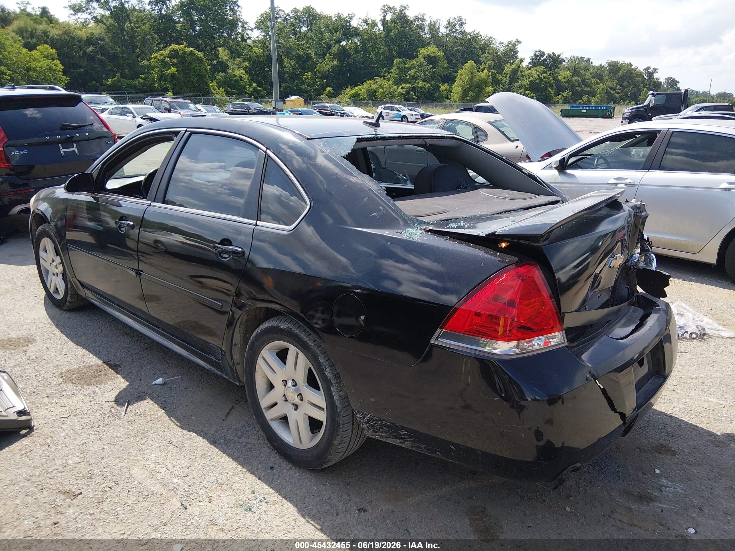 2013 Chevrolet Impala Lt Black vin: 2G1WB5E37D1170542