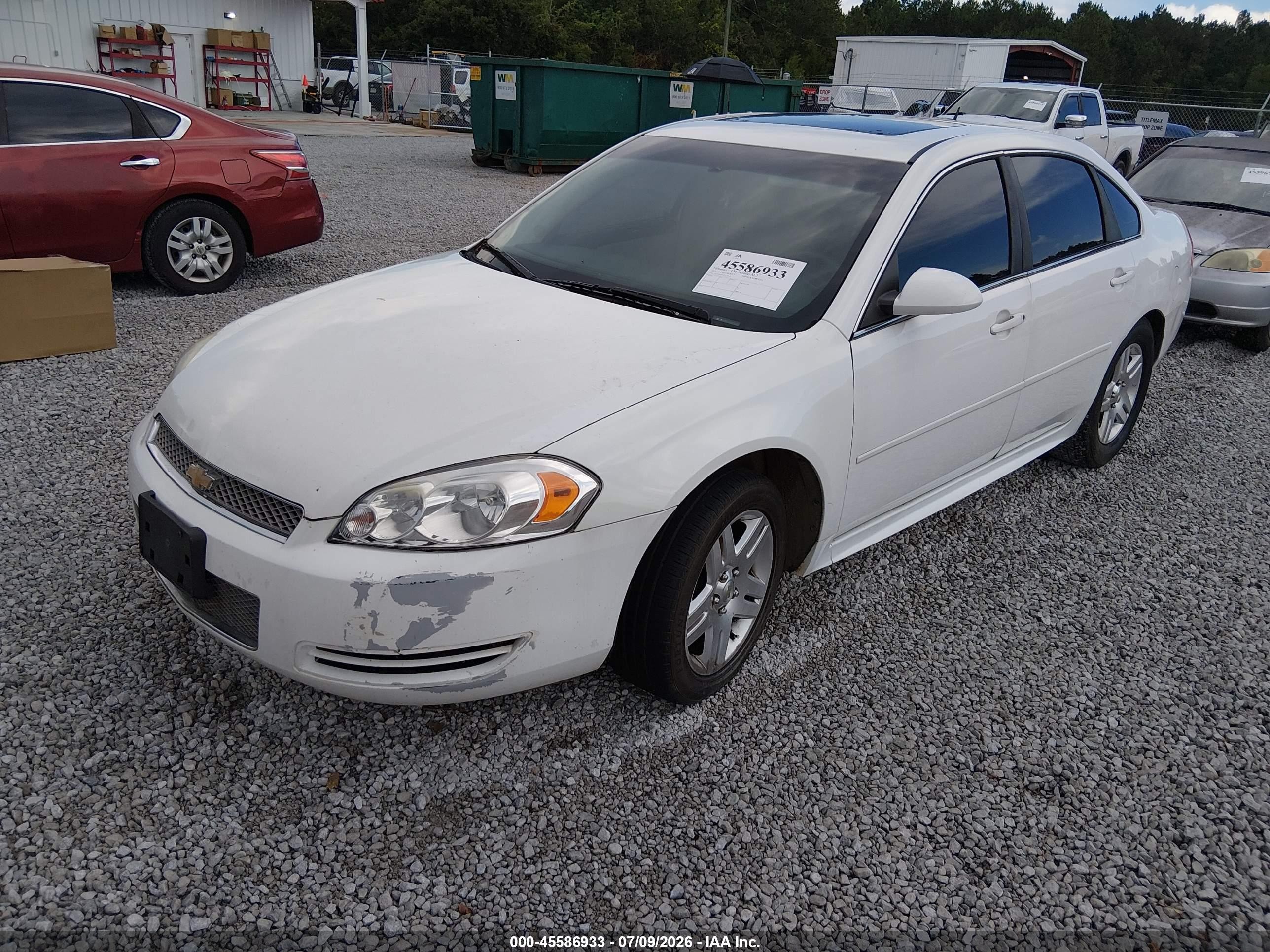 2015 Chevrolet Impala Limited Lt Белый vin: 2G1WB5E37F1121103