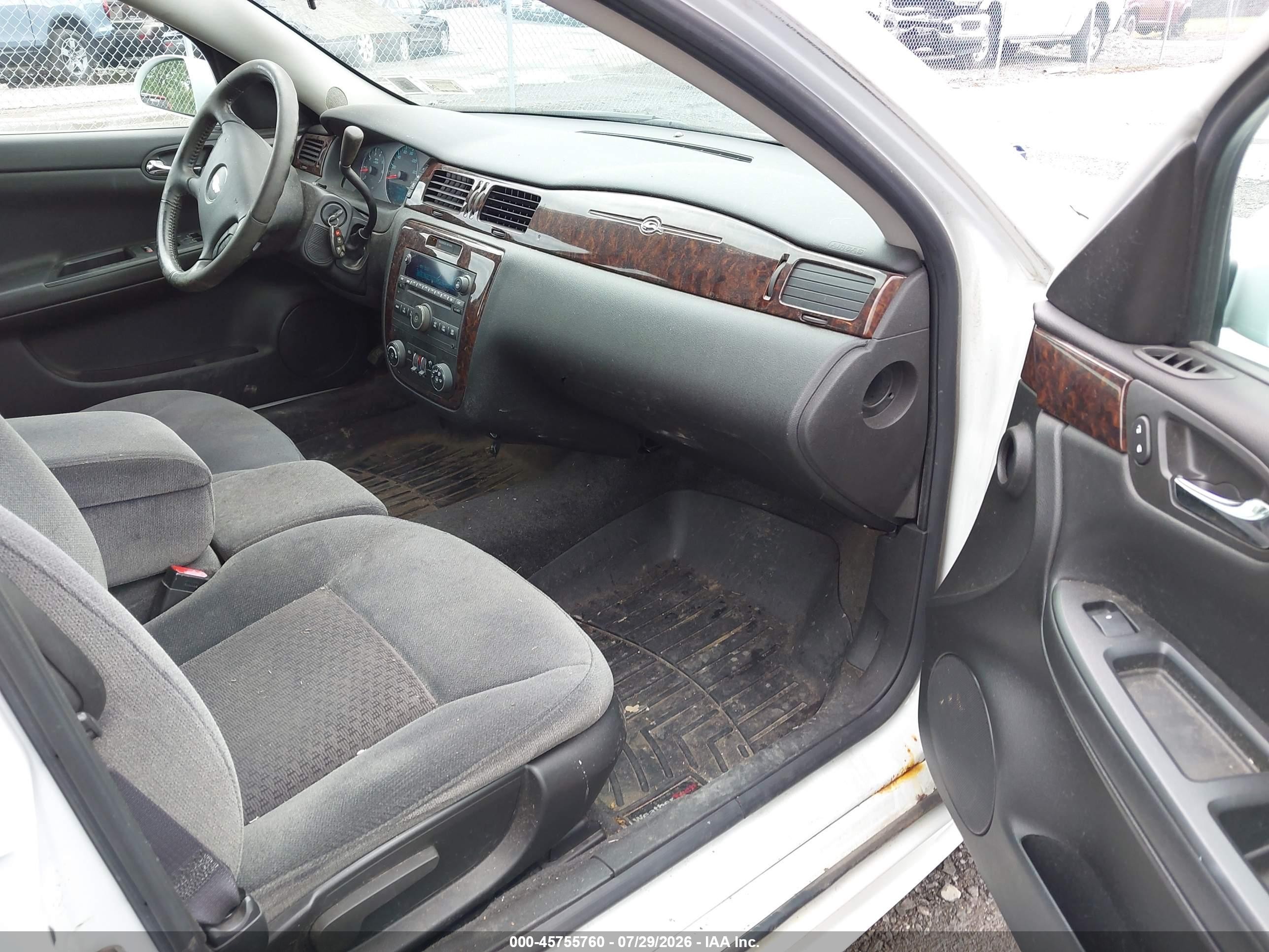 2012 Chevrolet Impala Lt White vin: 2G1WB5E38C1112499