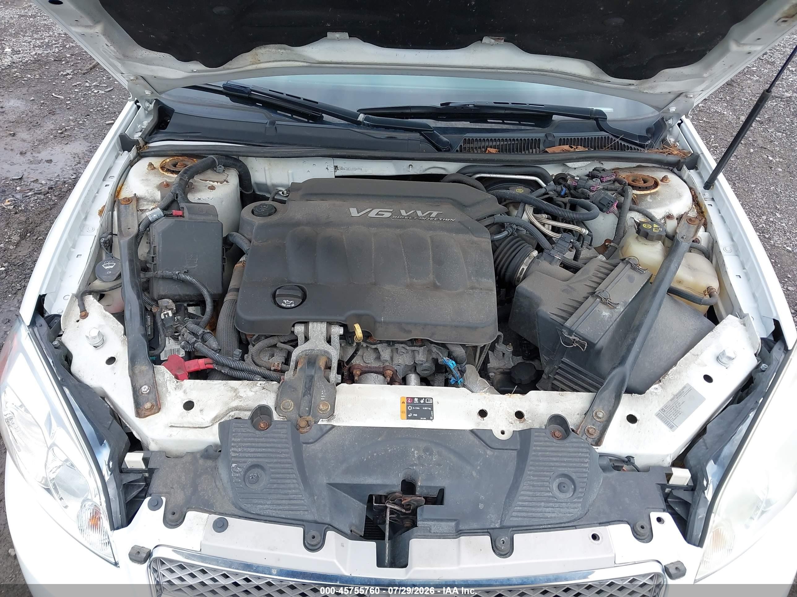 2012 Chevrolet Impala Lt White vin: 2G1WB5E38C1112499