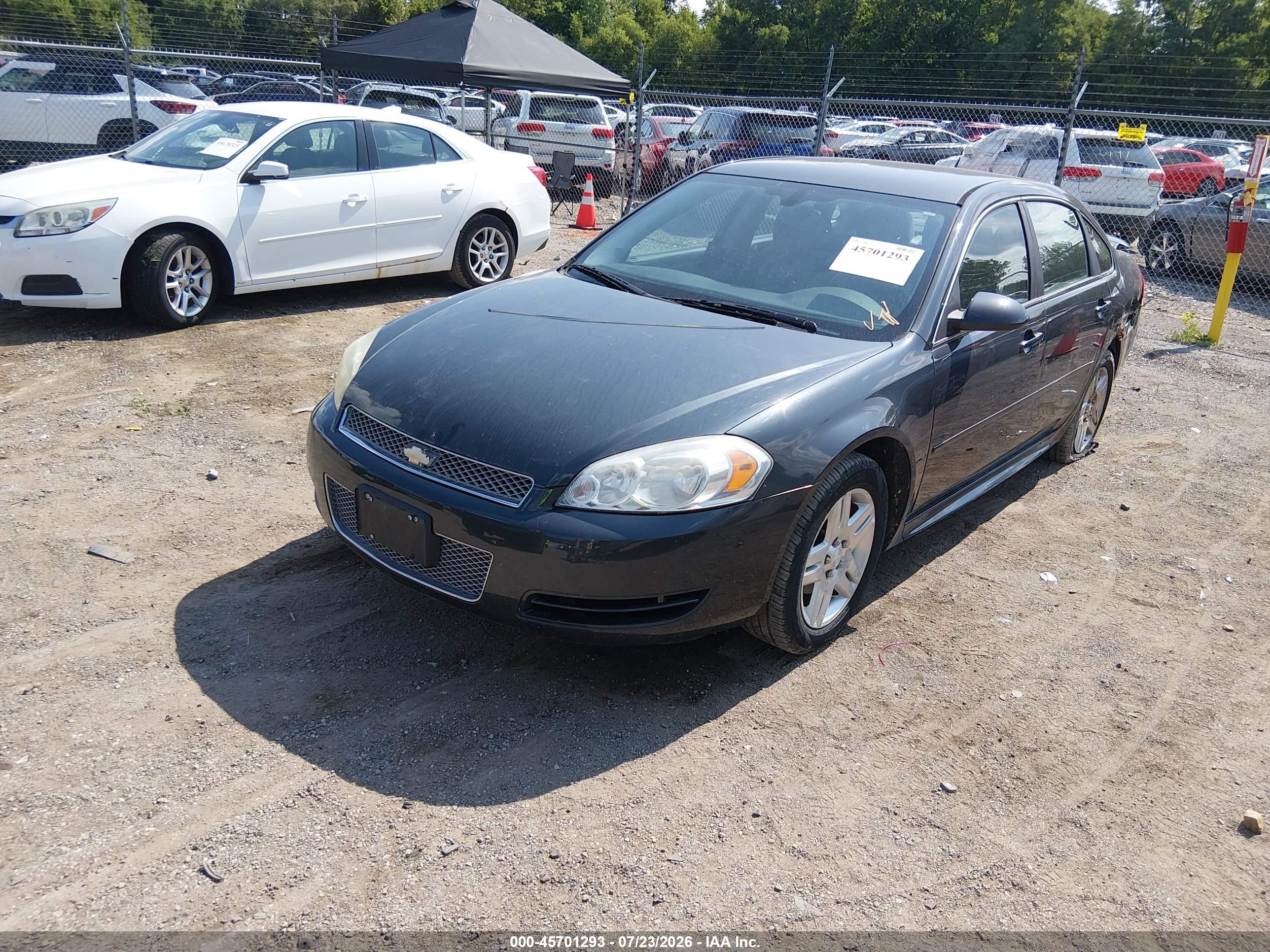 2012 Chevrolet Impala Lt Black vin: 2G1WB5E38C1209234