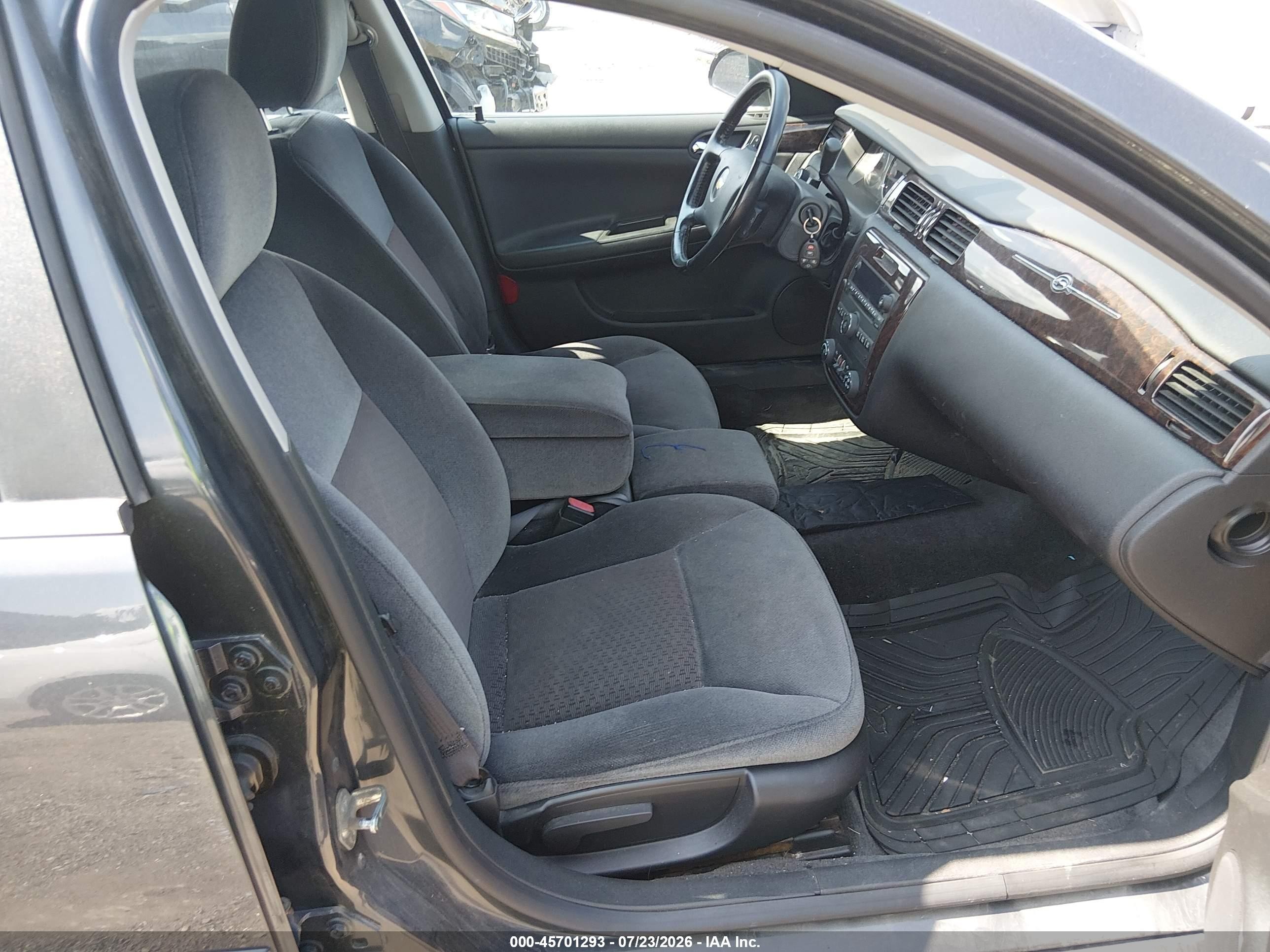2012 Chevrolet Impala Lt Black vin: 2G1WB5E38C1209234