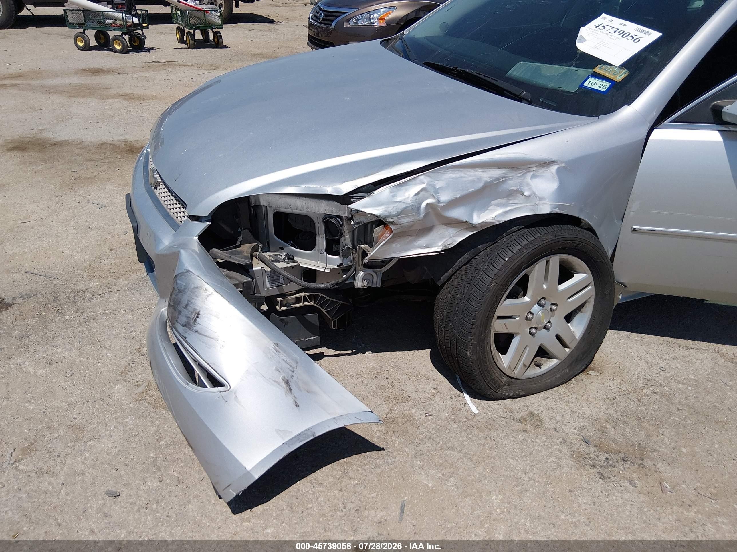 2013 Chevrolet Impala Lt Silver vin: 2G1WB5E38D1117591