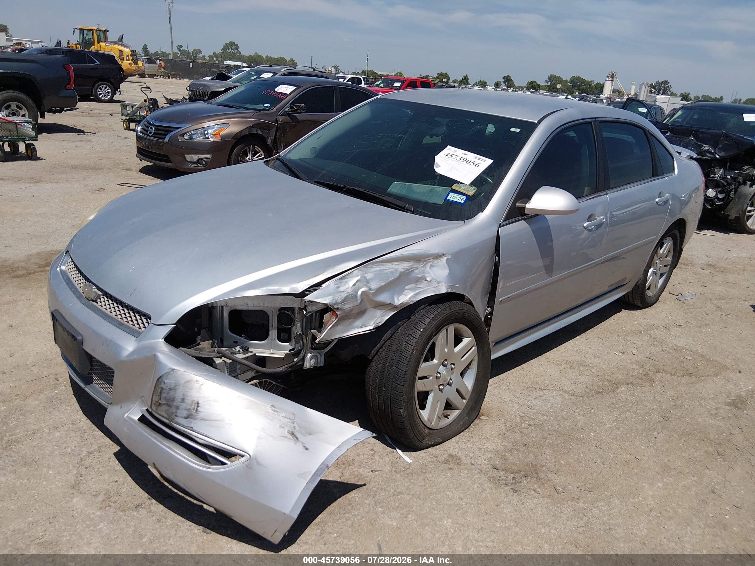 2013 Chevrolet Impala Lt Silver vin: 2G1WB5E38D1117591