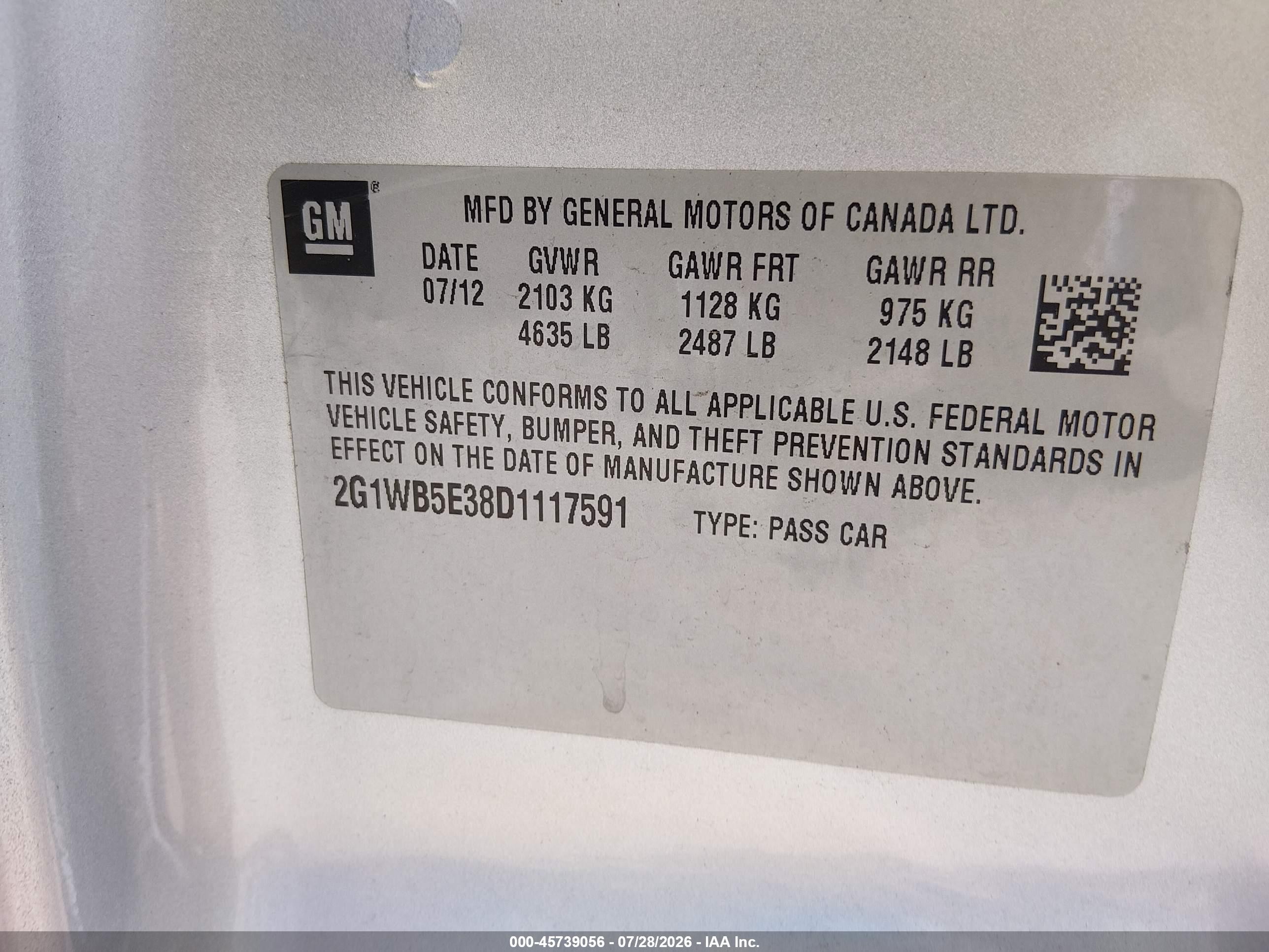 2013 Chevrolet Impala Lt Silver vin: 2G1WB5E38D1117591