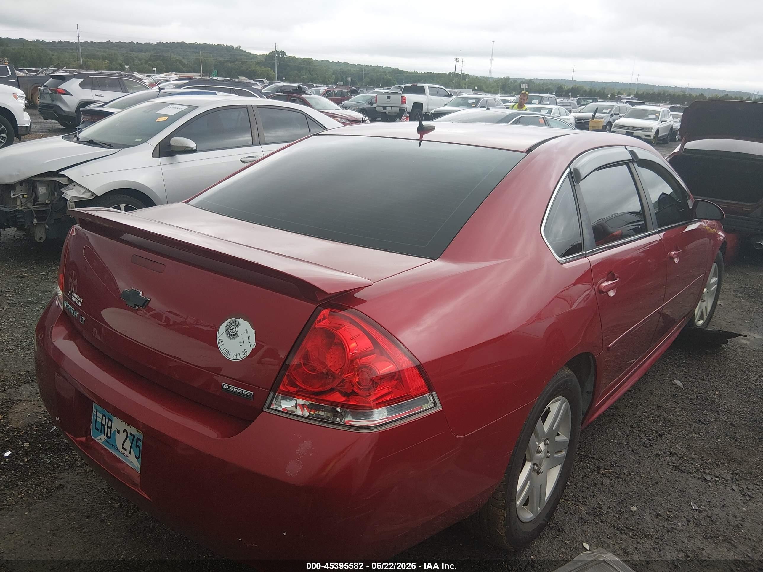 2013 Chevrolet Impala Lt Red vin: 2G1WB5E38D1161784