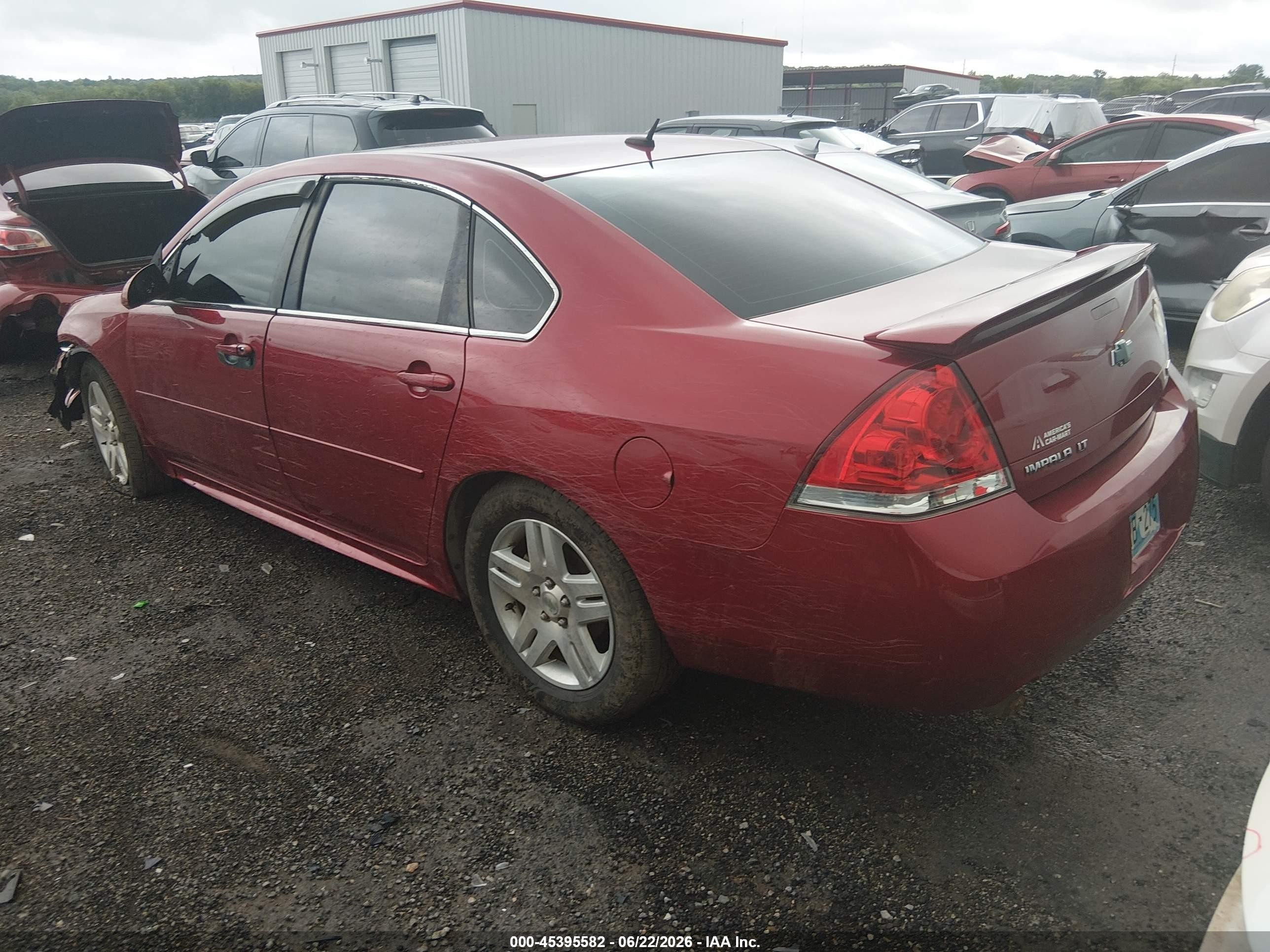 2013 Chevrolet Impala Lt Red vin: 2G1WB5E38D1161784