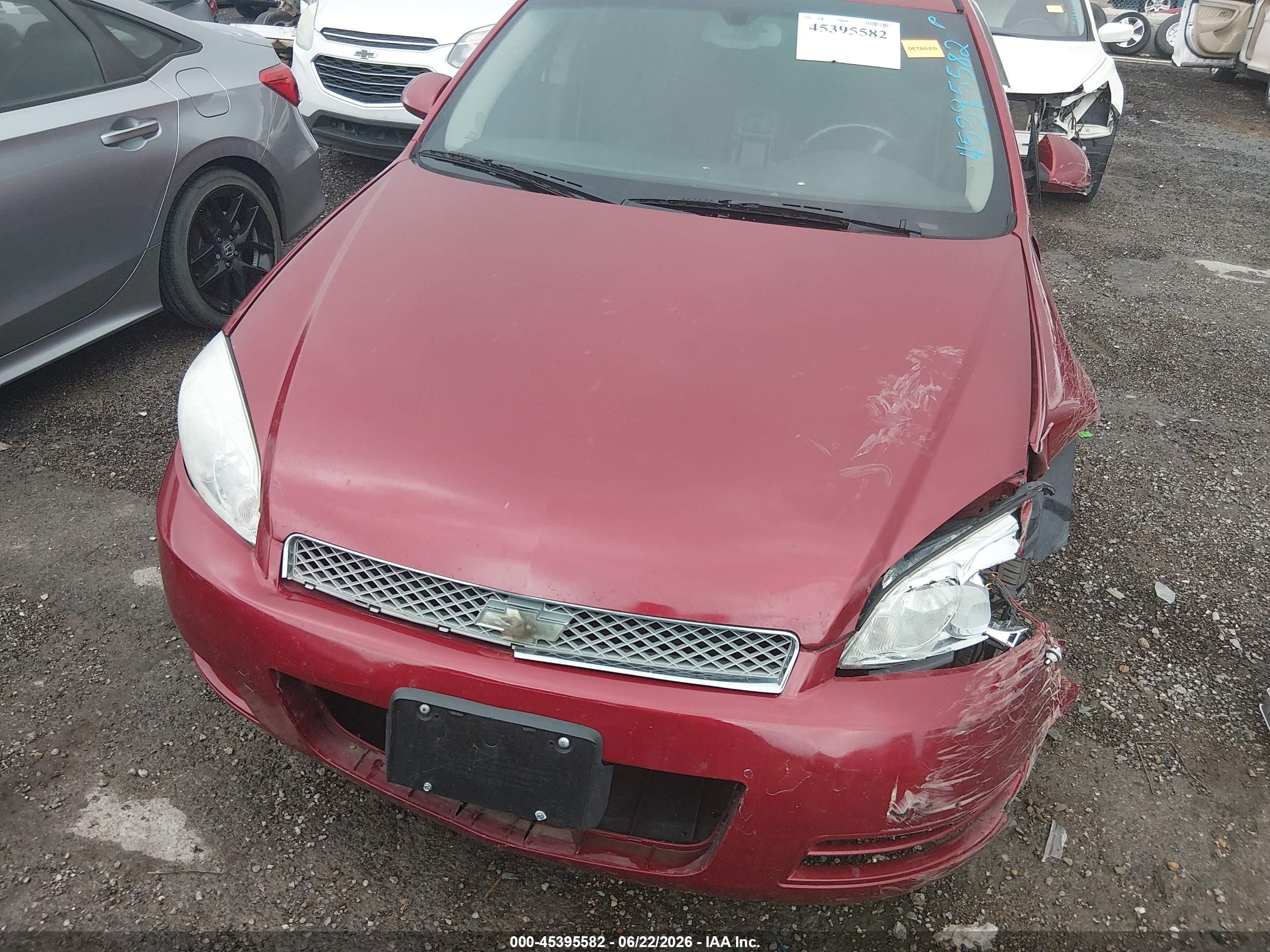 2013 Chevrolet Impala Lt Red vin: 2G1WB5E38D1161784