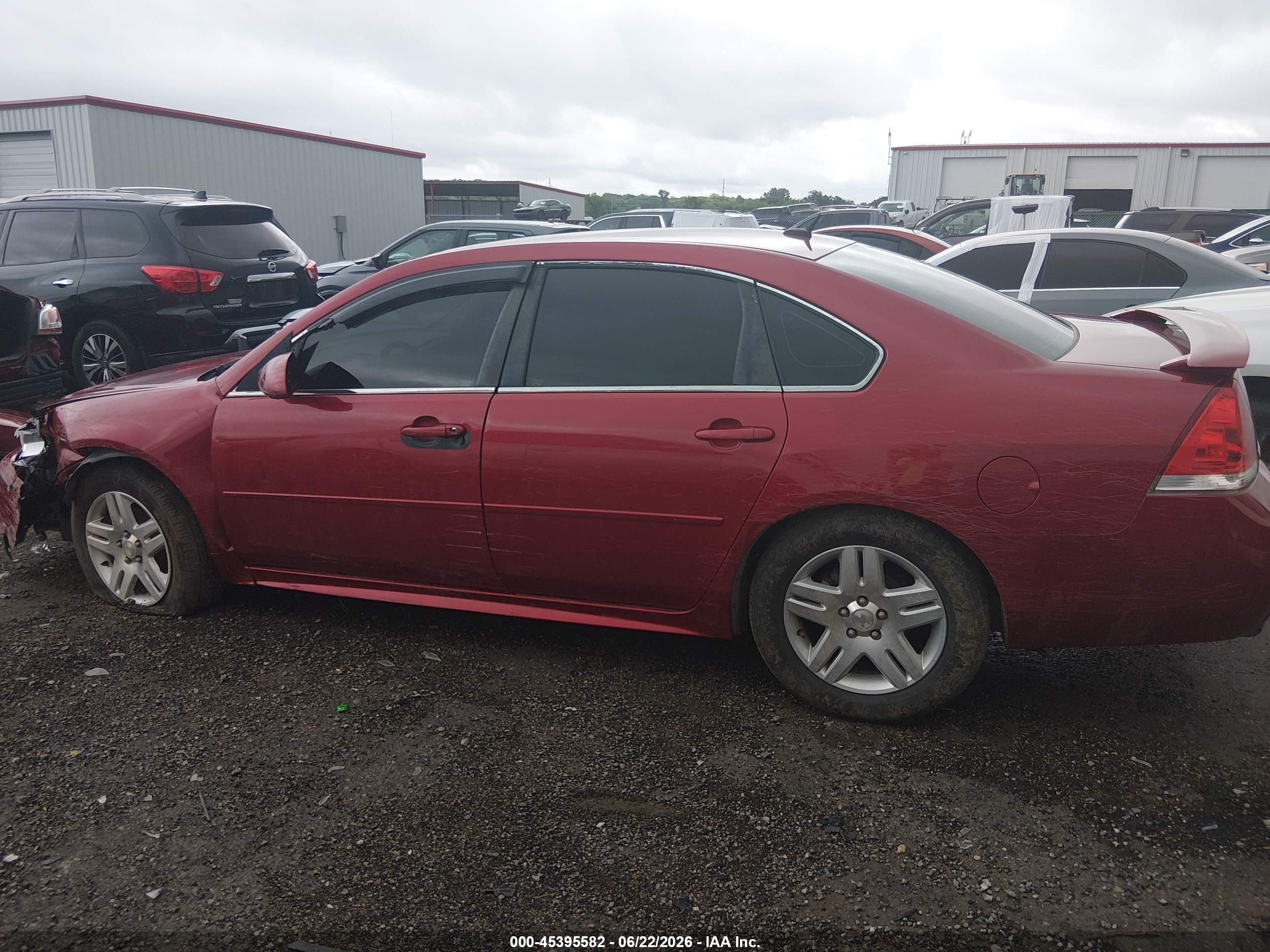 2013 Chevrolet Impala Lt Red vin: 2G1WB5E38D1161784