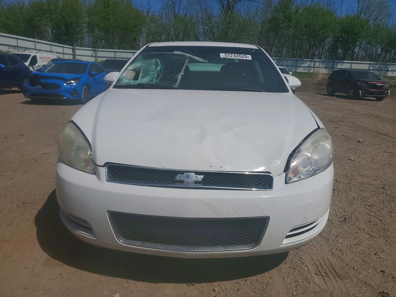 2013 Chevrolet Impala Lt White vin: 2G1WB5E38D1200230