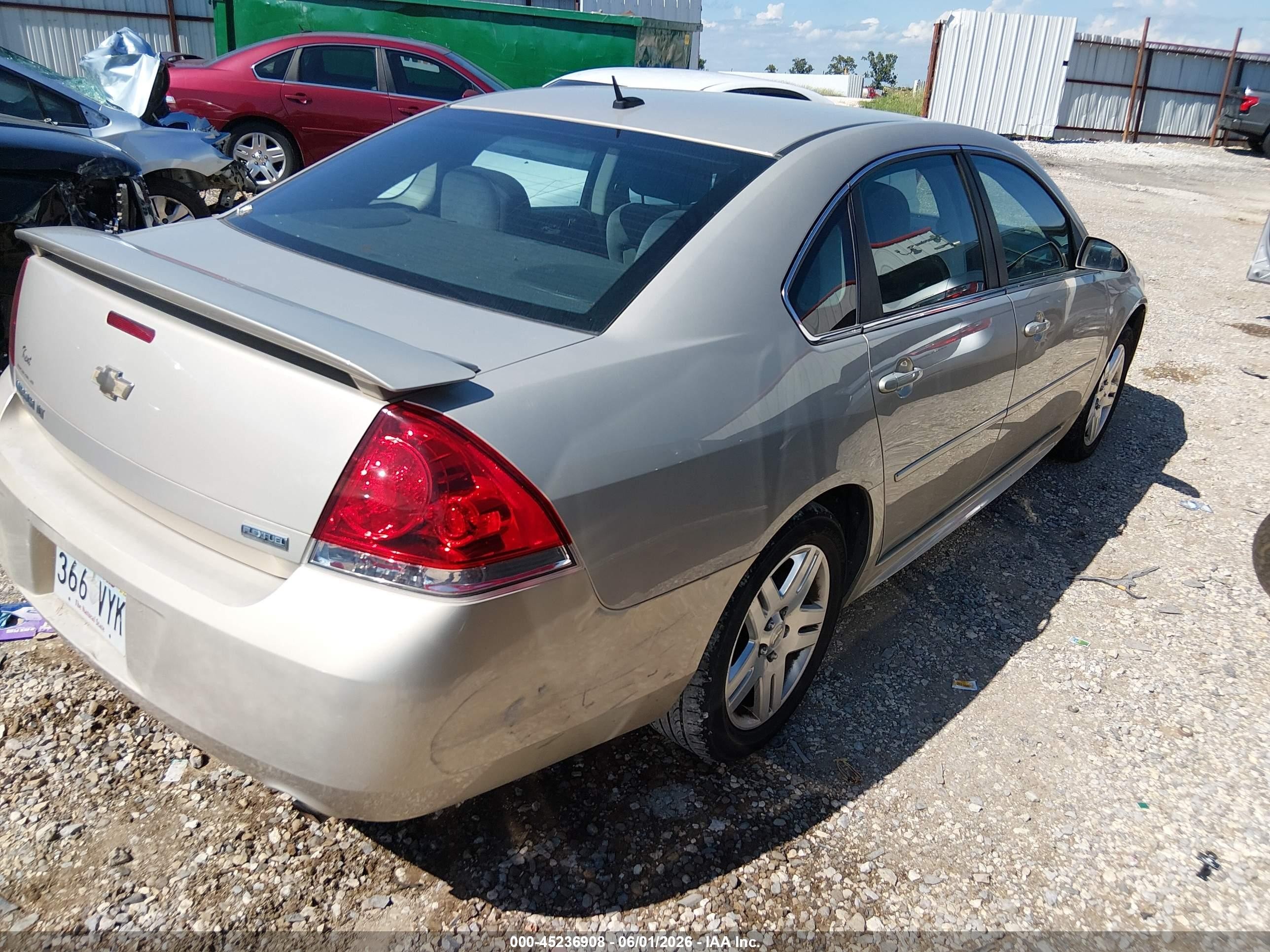 2012 Chevrolet Impala Lt Tan vin: 2G1WB5E39C1134043