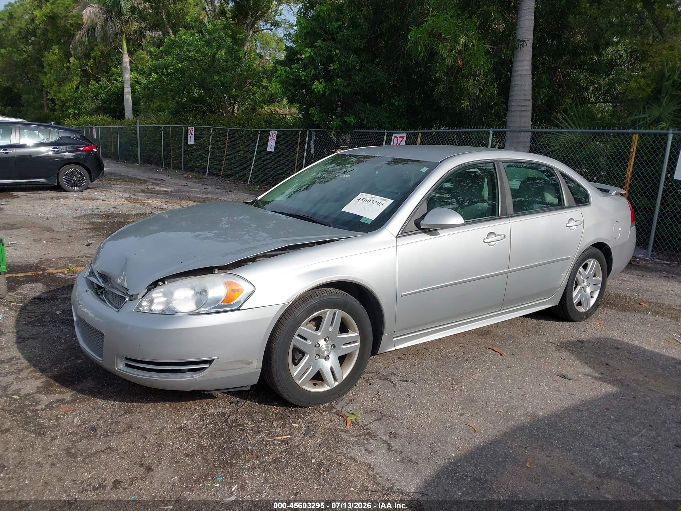 2012 Chevrolet Impala Lt Silver vin: 2G1WB5E39C1140277