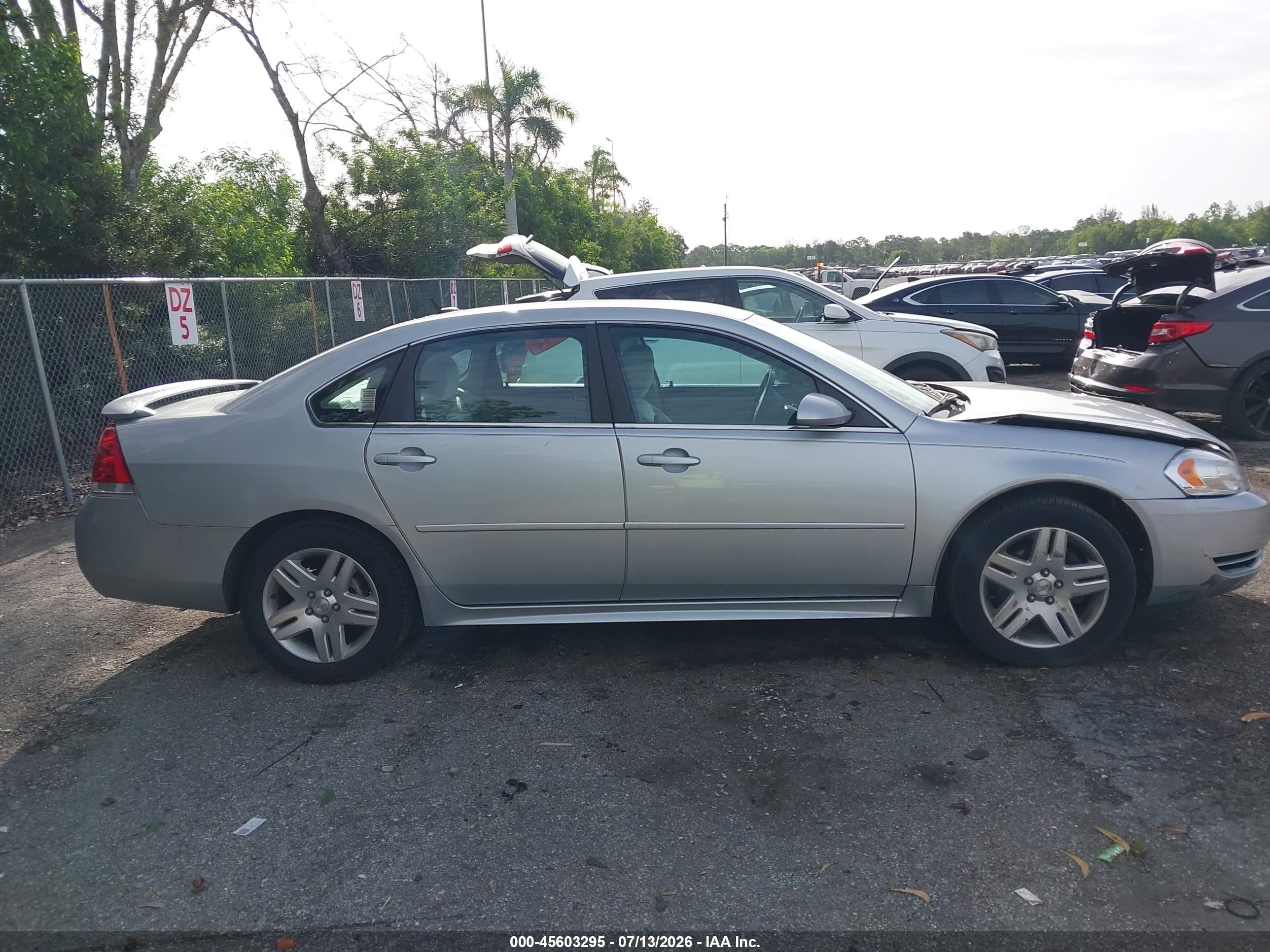 2012 Chevrolet Impala Lt Silver vin: 2G1WB5E39C1140277