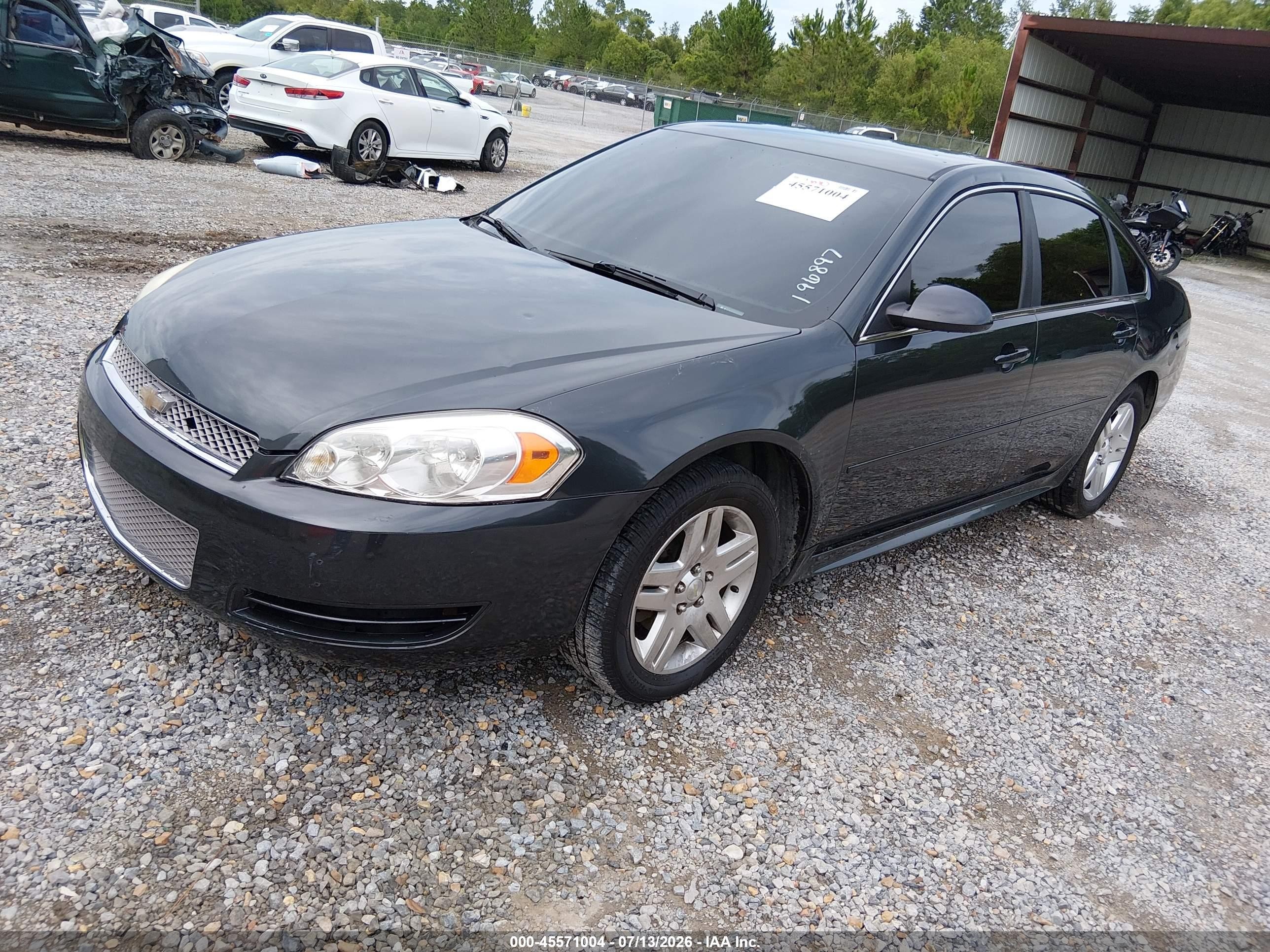 2013 Chevrolet Impala Lt Gray vin: 2G1WB5E39D1196897