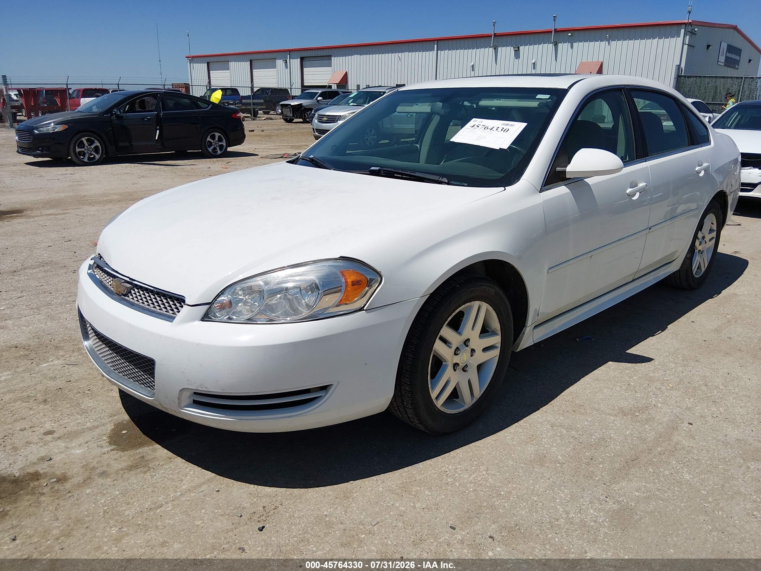 2014 Chevrolet Impala Limited Lt White vin: 2G1WB5E39E1179745