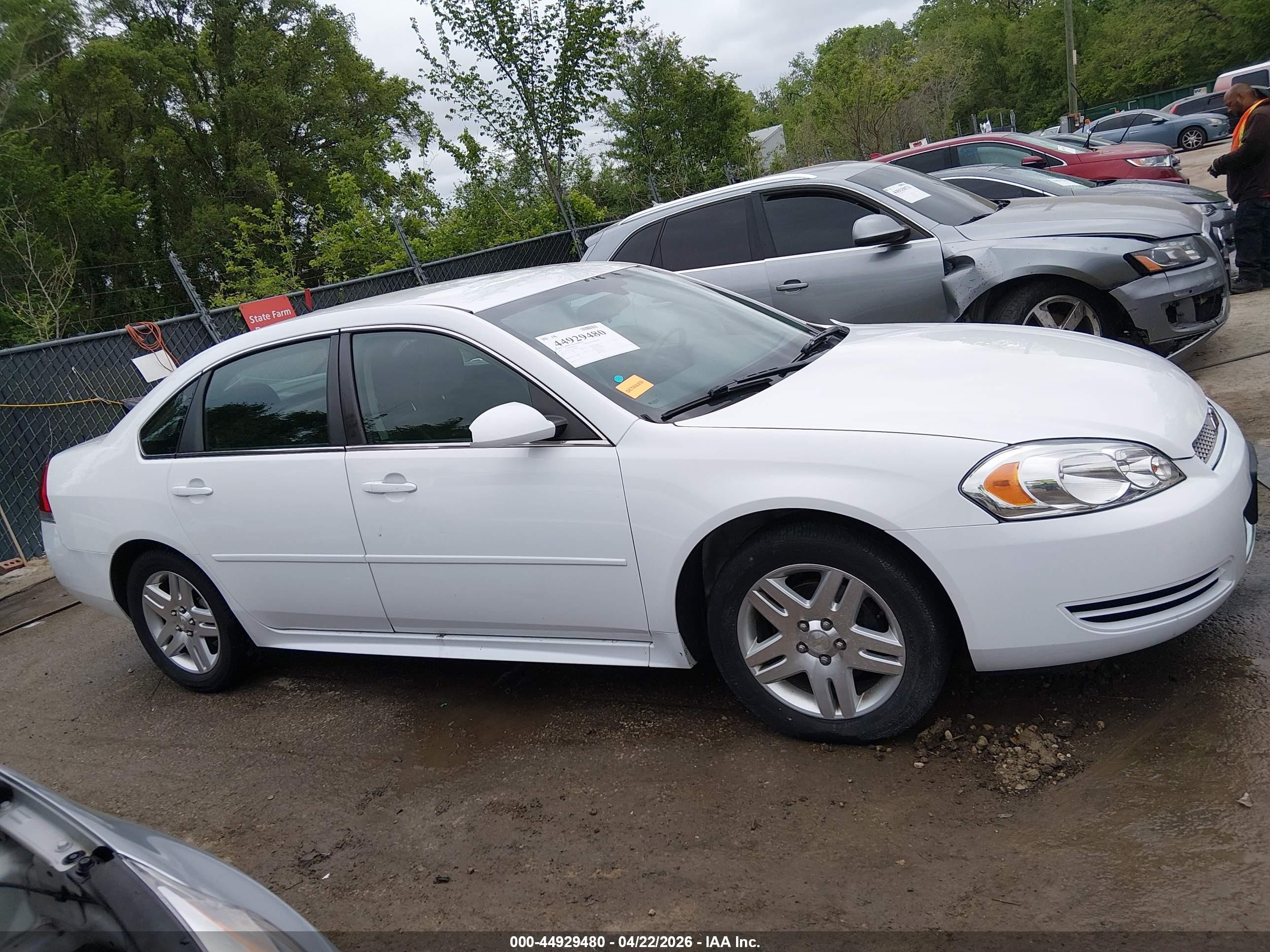 2015 Chevrolet Impala Limited Lt White vin: 2G1WB5E39F1168942