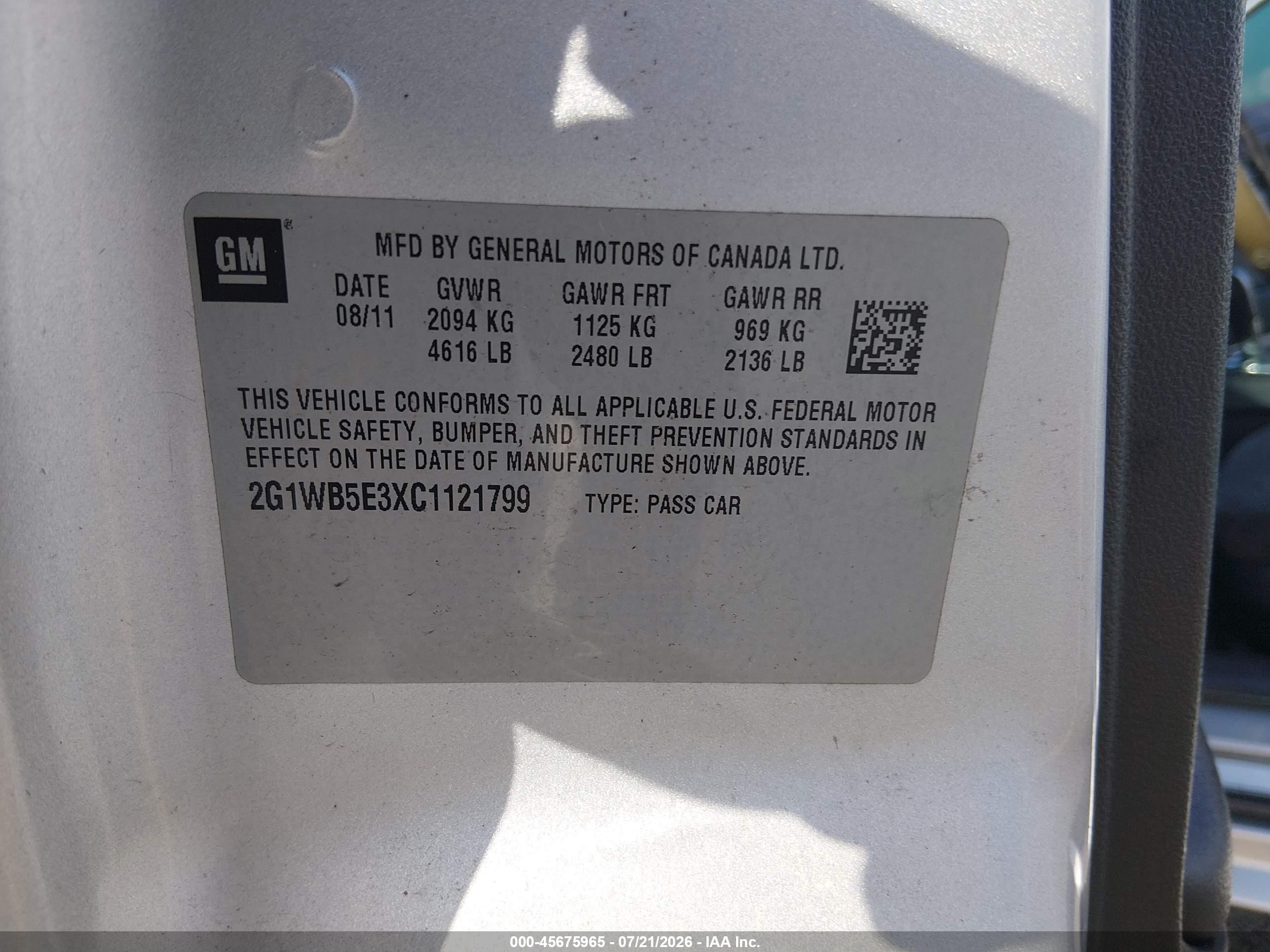 2012 Chevrolet Impala Lt Silver vin: 2G1WB5E3XC1121799