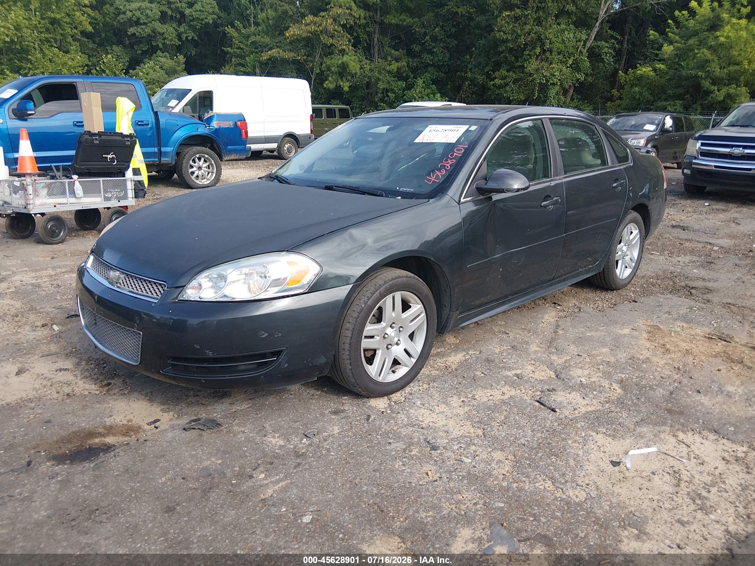 2013 Chevrolet Impala Lt Gray vin: 2G1WB5E3XD1141035