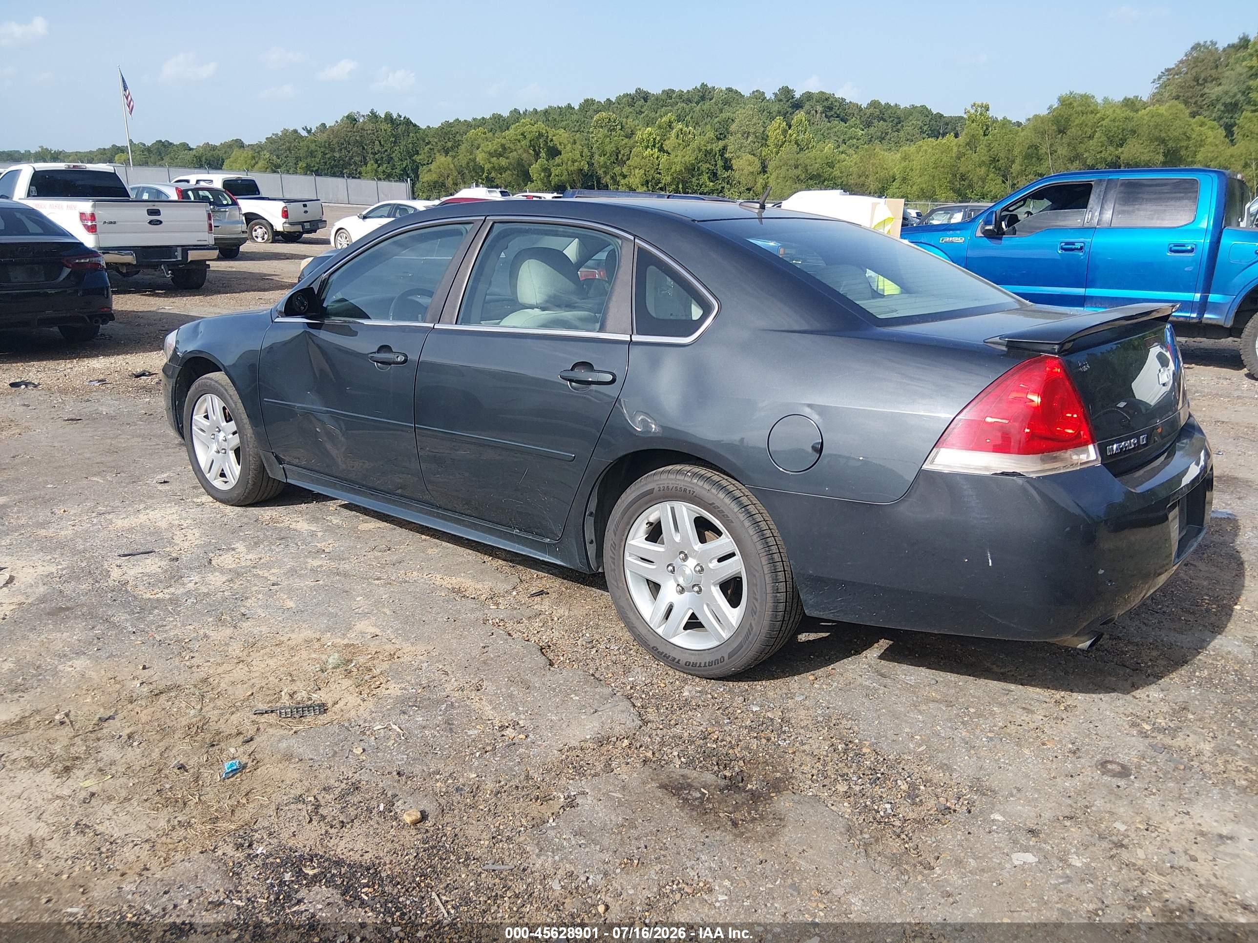 2013 Chevrolet Impala Lt Gray vin: 2G1WB5E3XD1141035