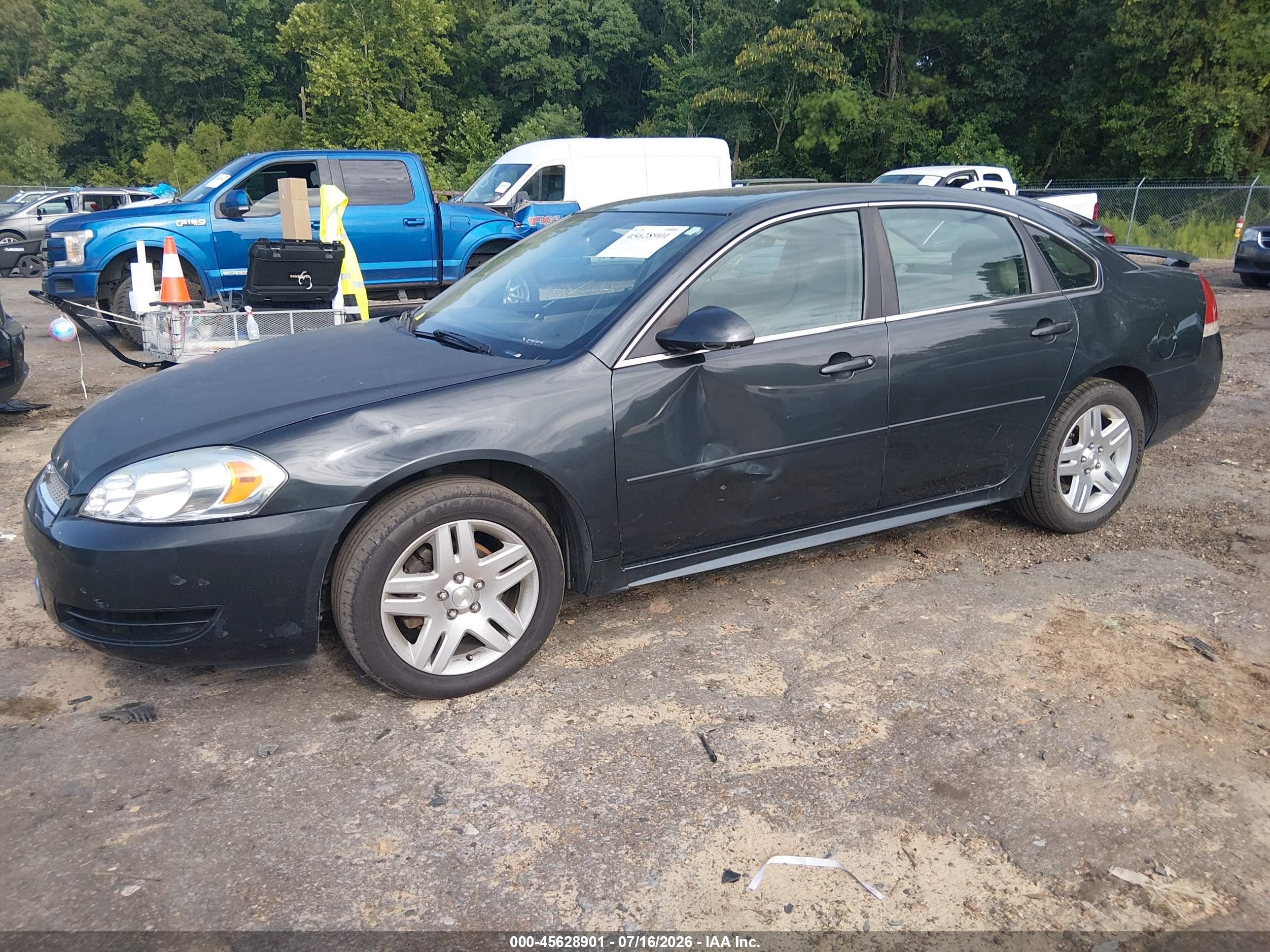 2013 Chevrolet Impala Lt Gray vin: 2G1WB5E3XD1141035