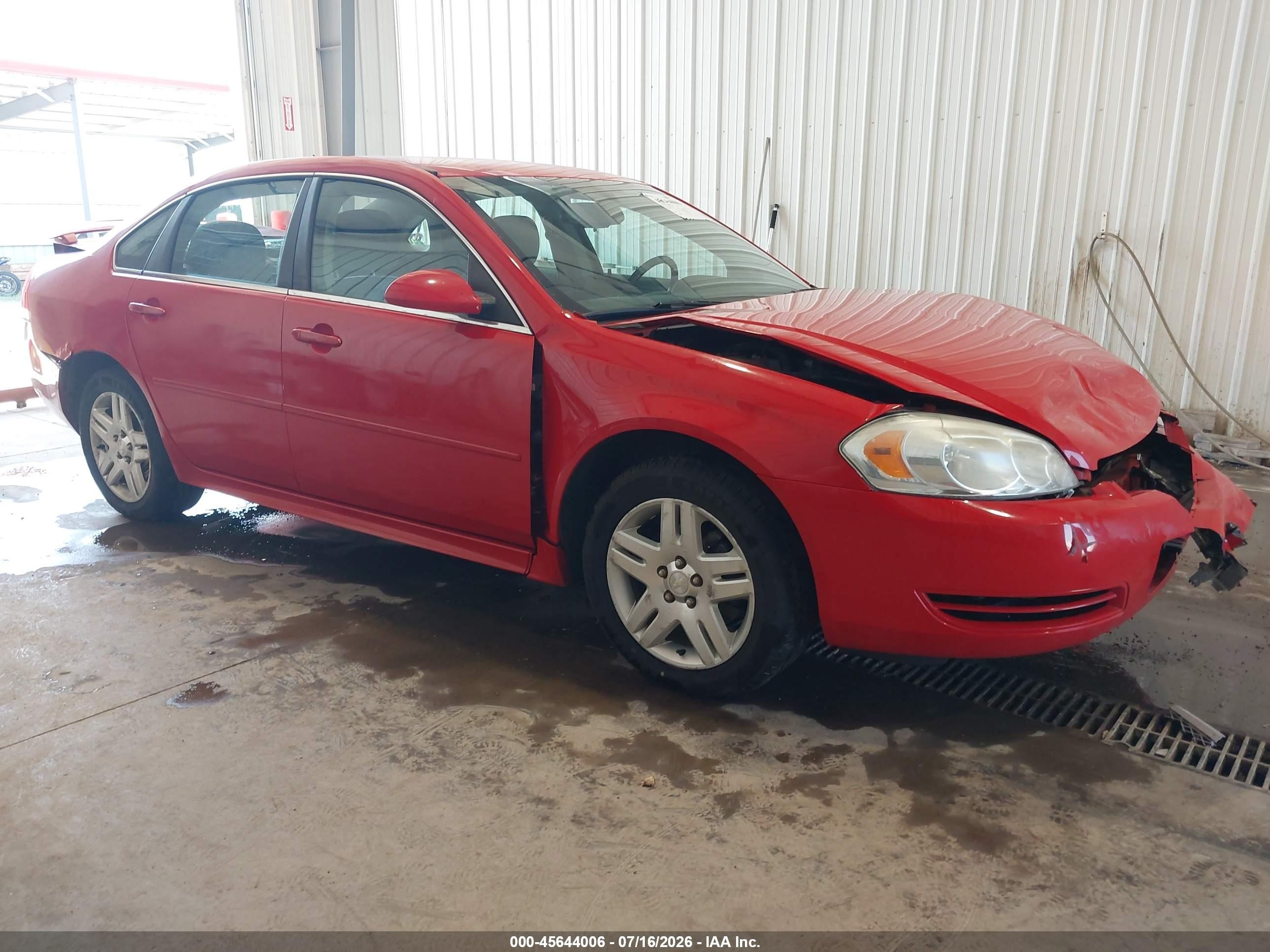 2013 Chevrolet Impala Lt Красный vin: 2G1WB5E3XD1192423