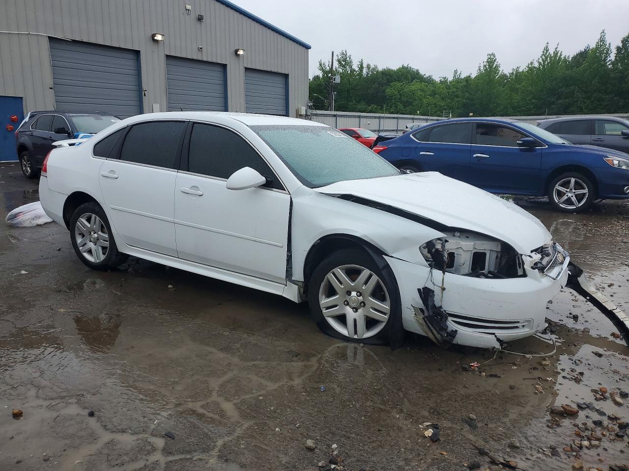 2013 Chevrolet Impala Lt White vin: 2G1WB5E3XD1201038