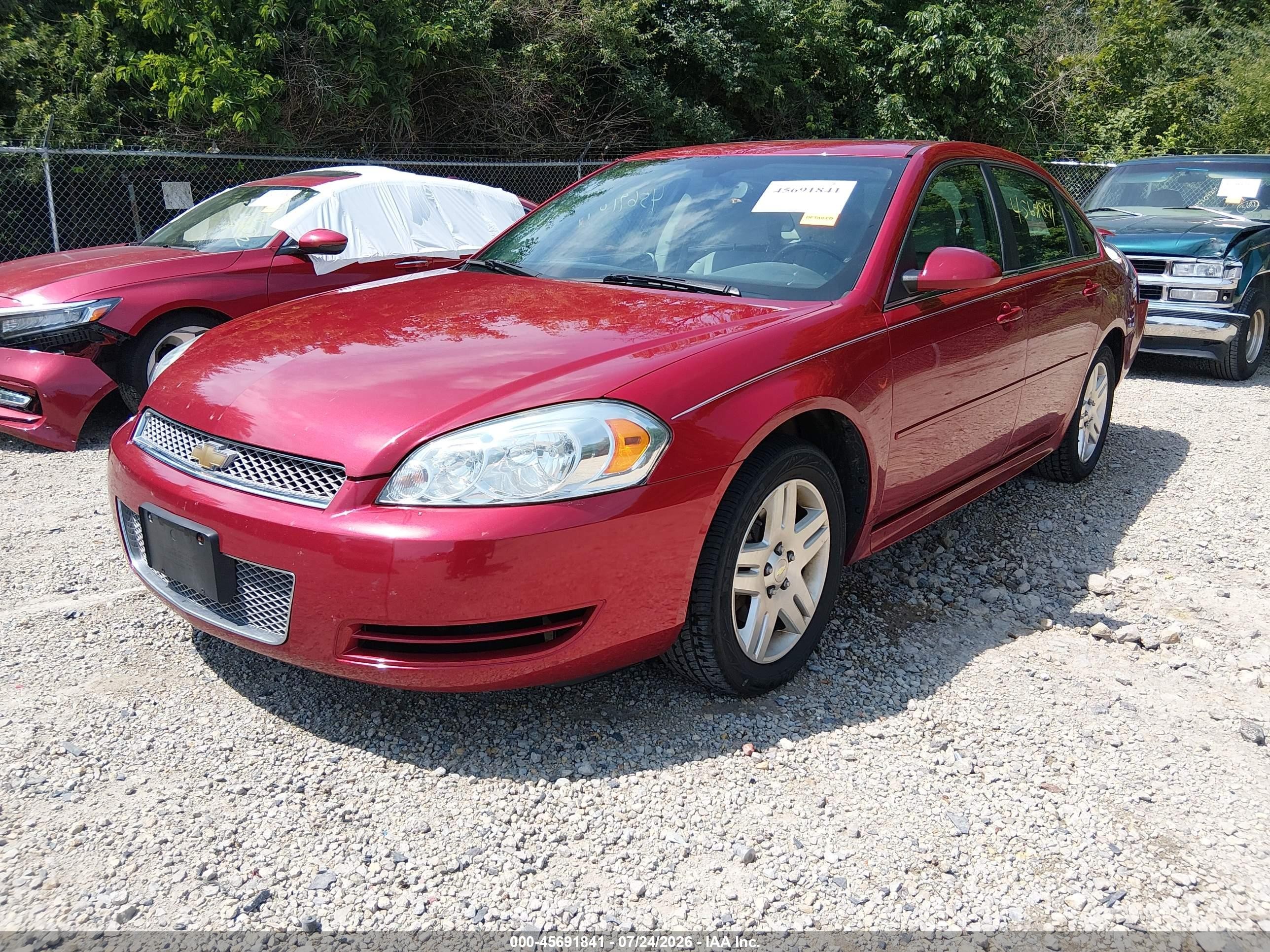 2014 Chevrolet Impala Limited Lt Красный vin: 2G1WB5E3XE1181827