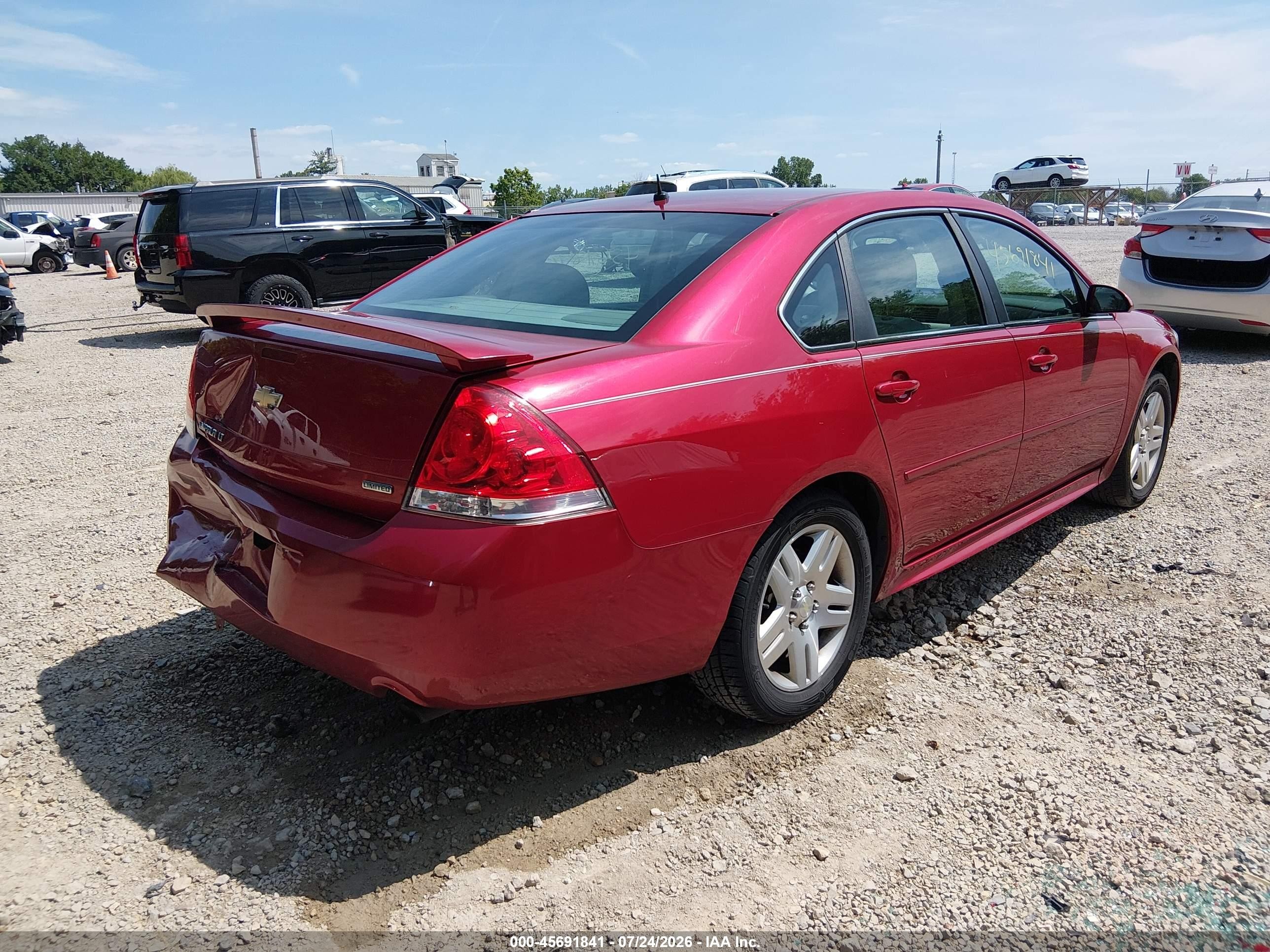 2014 Chevrolet Impala Limited Lt Красный vin: 2G1WB5E3XE1181827