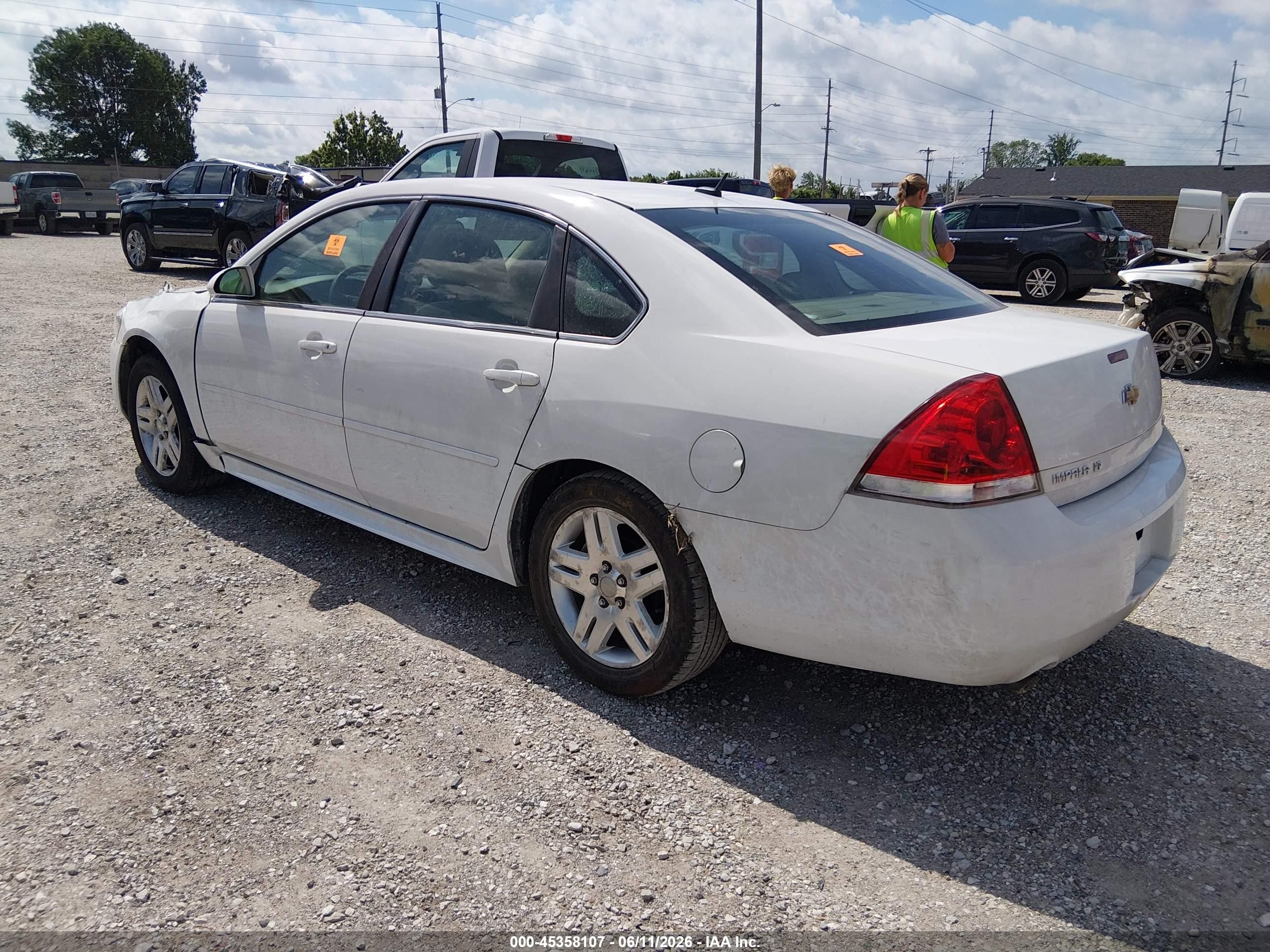 2015 Chevrolet Impala Limited Lt White vin: 2G1WB5E3XF1150045