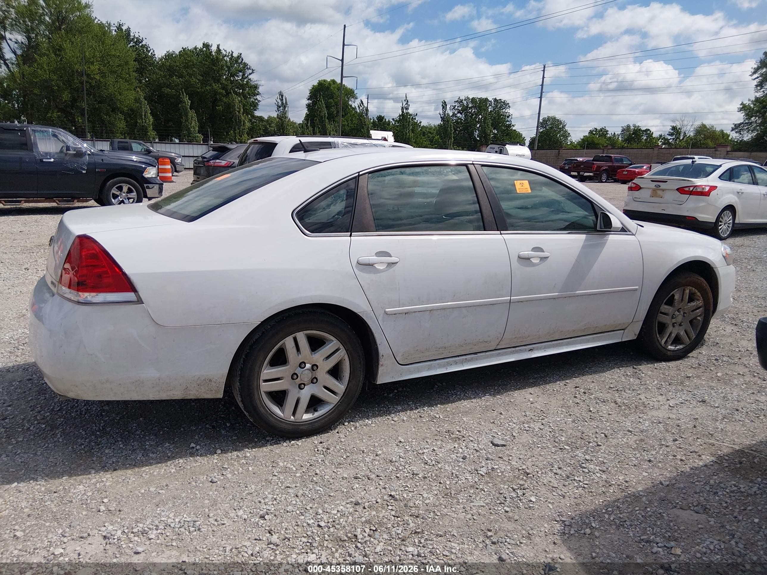 2015 Chevrolet Impala Limited Lt White vin: 2G1WB5E3XF1150045