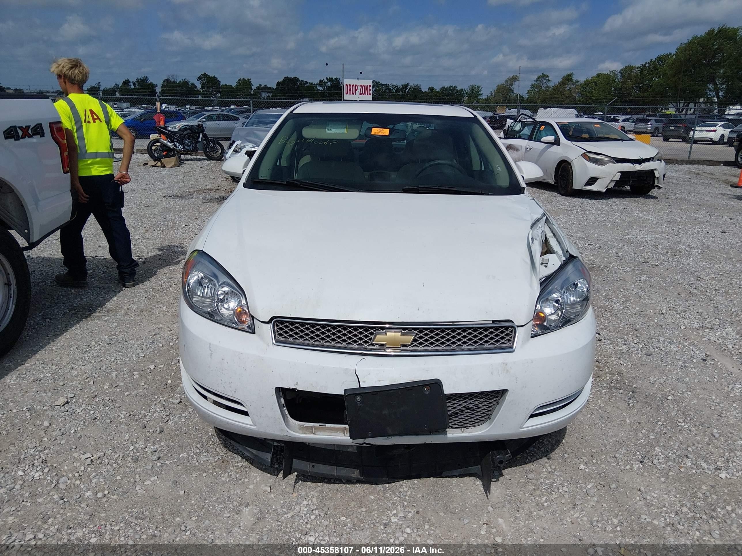 2015 Chevrolet Impala Limited Lt White vin: 2G1WB5E3XF1150045