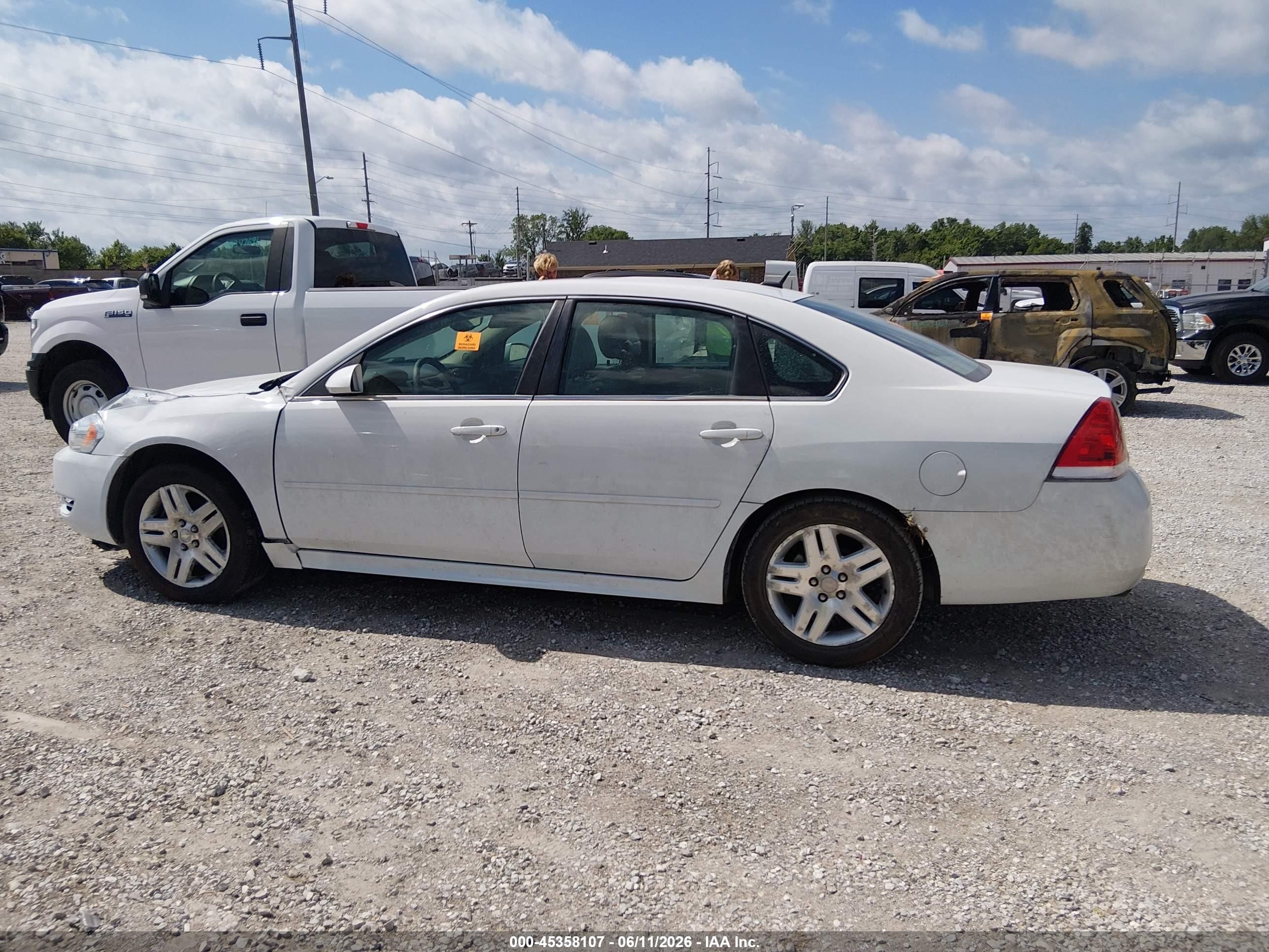 2015 Chevrolet Impala Limited Lt White vin: 2G1WB5E3XF1150045