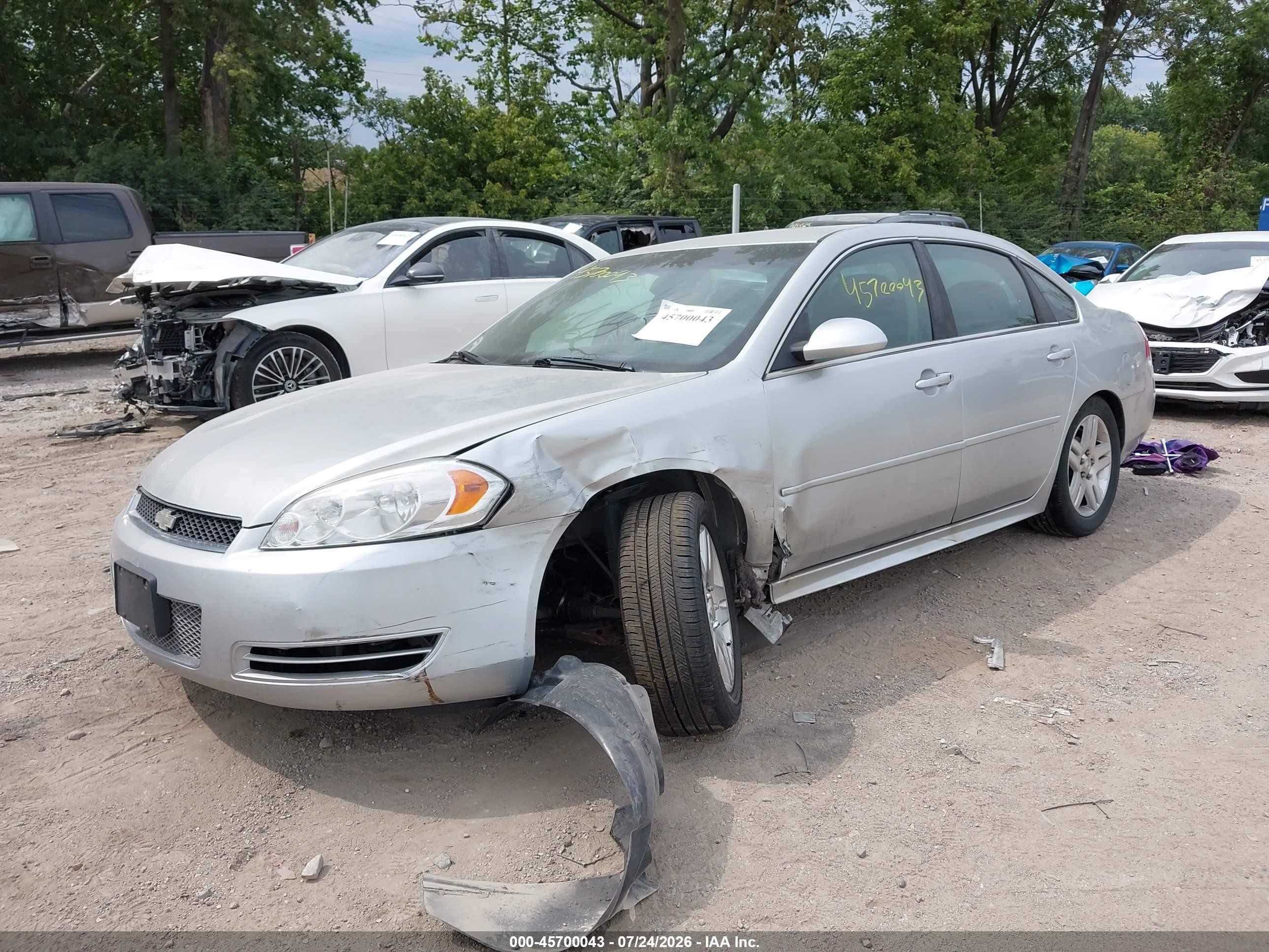 2015 Chevrolet Impala Limited Lt Silver vin: 2G1WB5E3XF1164186