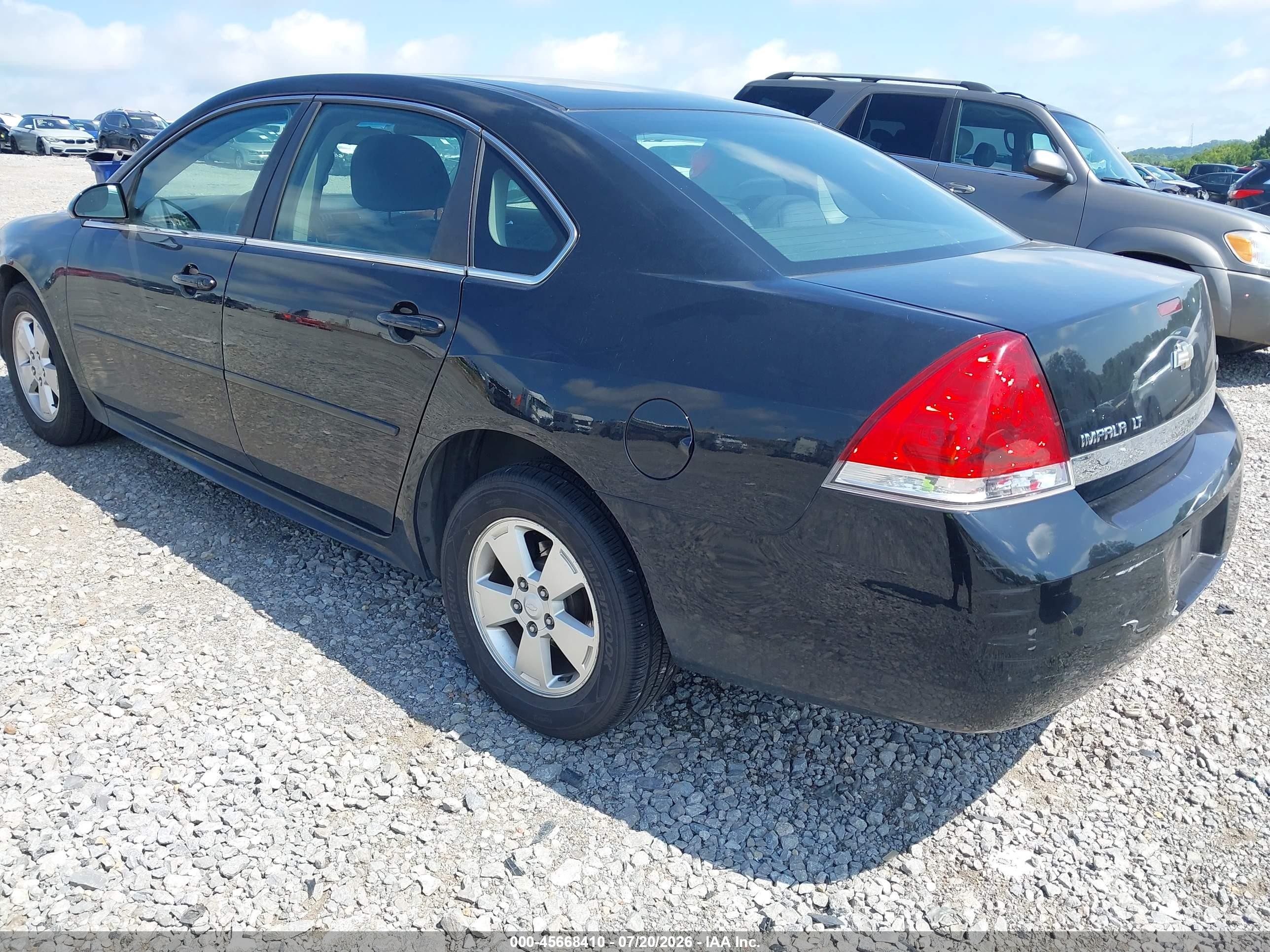 2010 Chevrolet Impala Lt Black vin: 2G1WB5EK0A1241244
