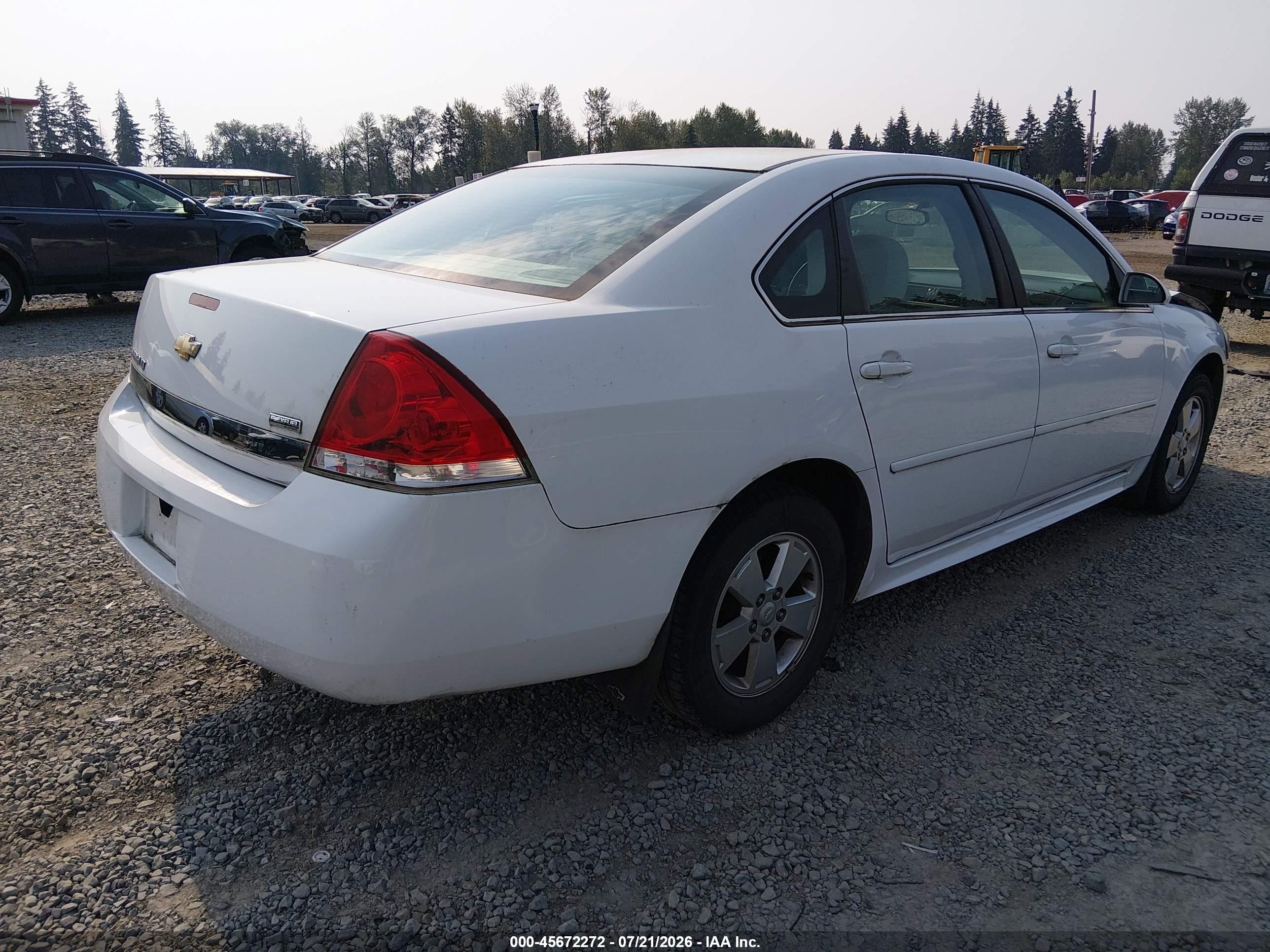 2010 Chevrolet Impala Lt White vin: 2G1WB5EK0A1259551