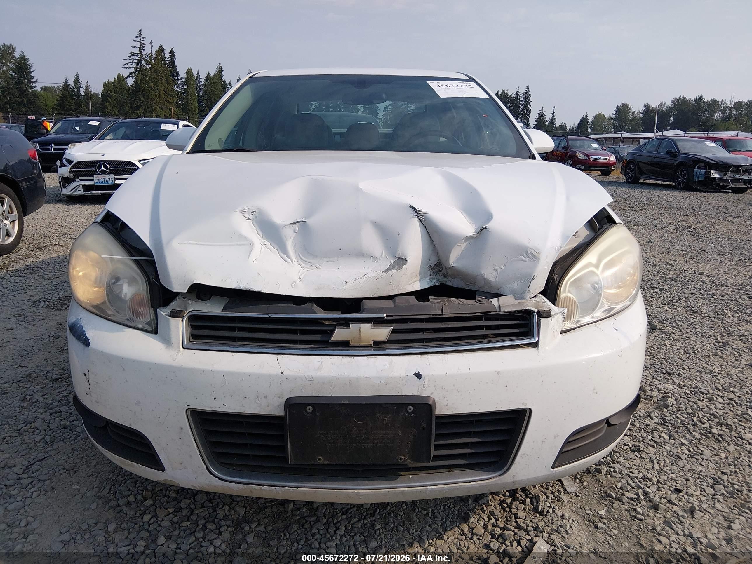 2010 Chevrolet Impala Lt White vin: 2G1WB5EK0A1259551