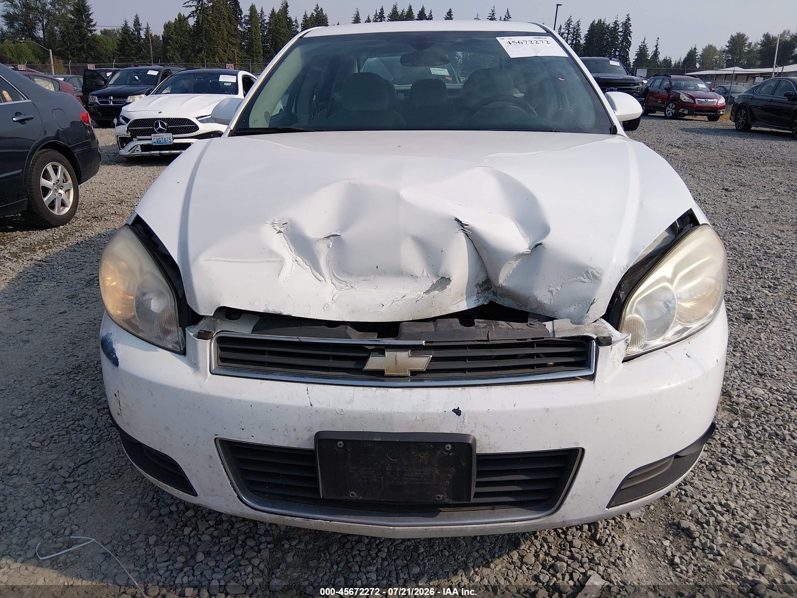 2010 Chevrolet Impala Lt White vin: 2G1WB5EK0A1259551