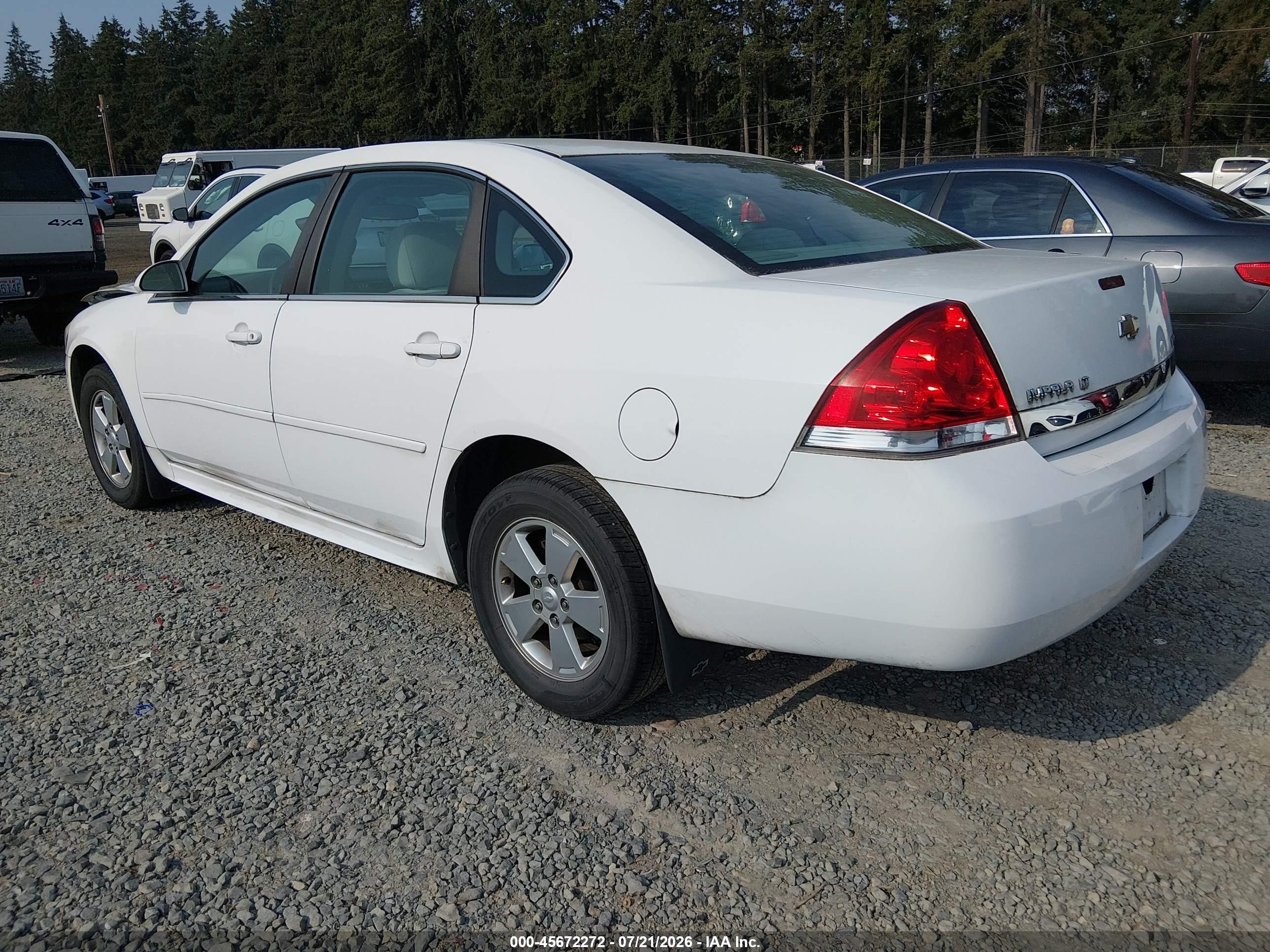 2010 Chevrolet Impala Lt White vin: 2G1WB5EK0A1259551