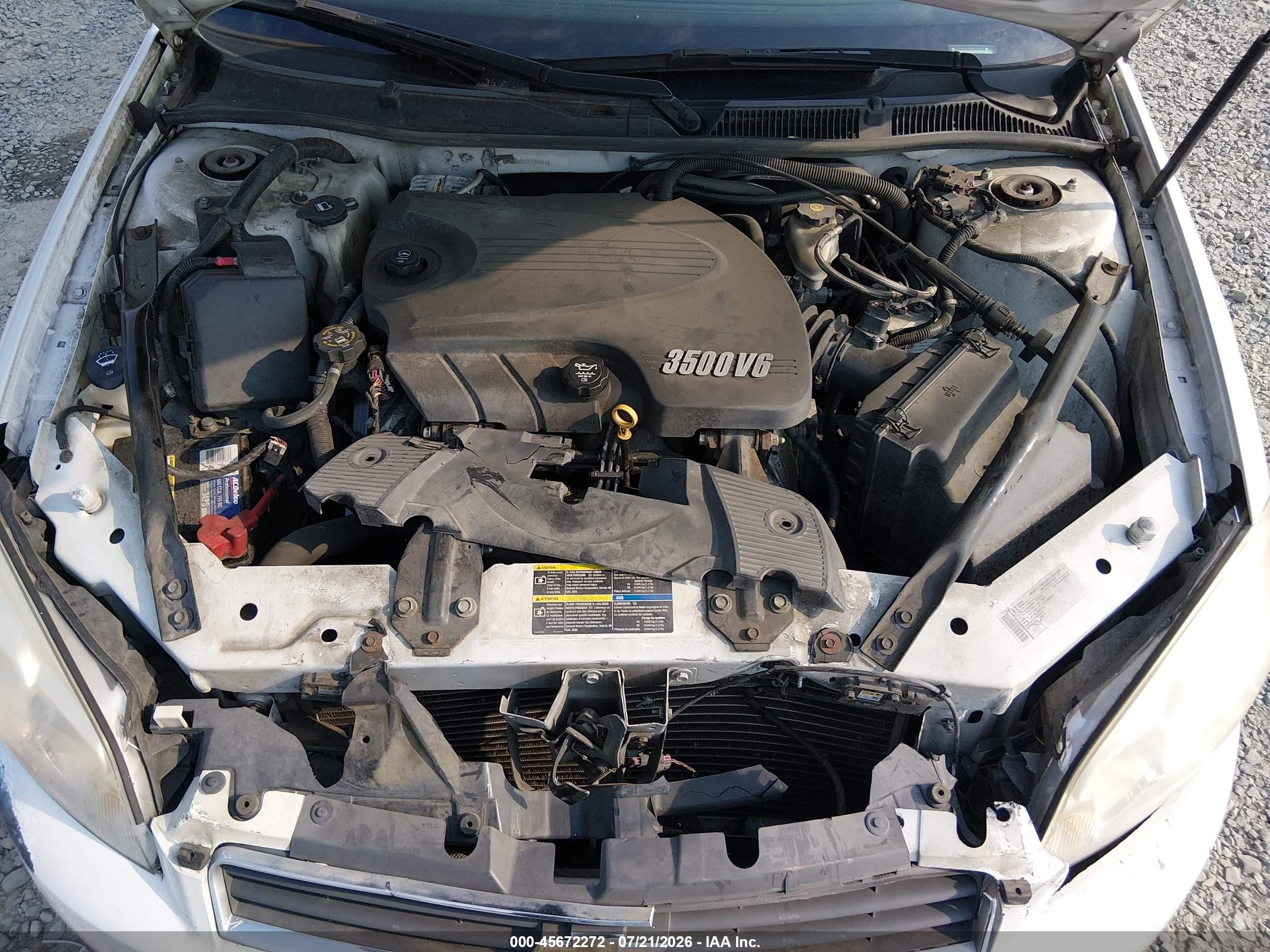 2010 Chevrolet Impala Lt White vin: 2G1WB5EK0A1259551