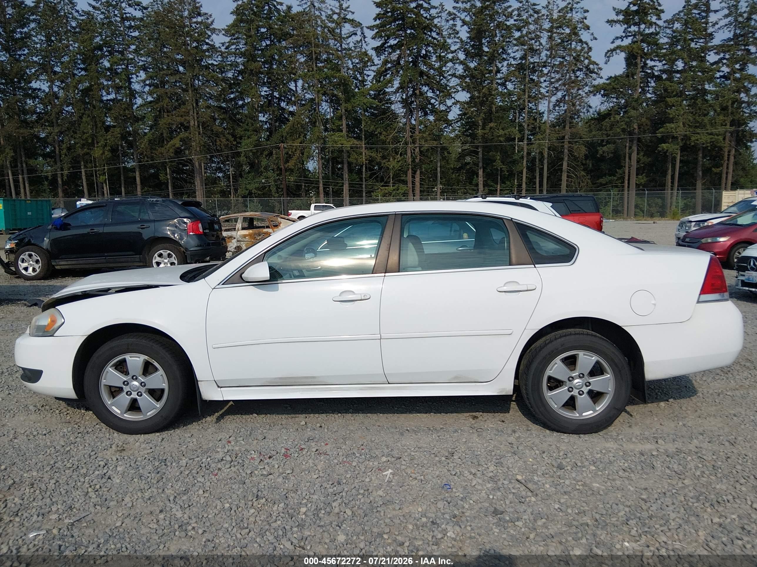 2010 Chevrolet Impala Lt White vin: 2G1WB5EK0A1259551
