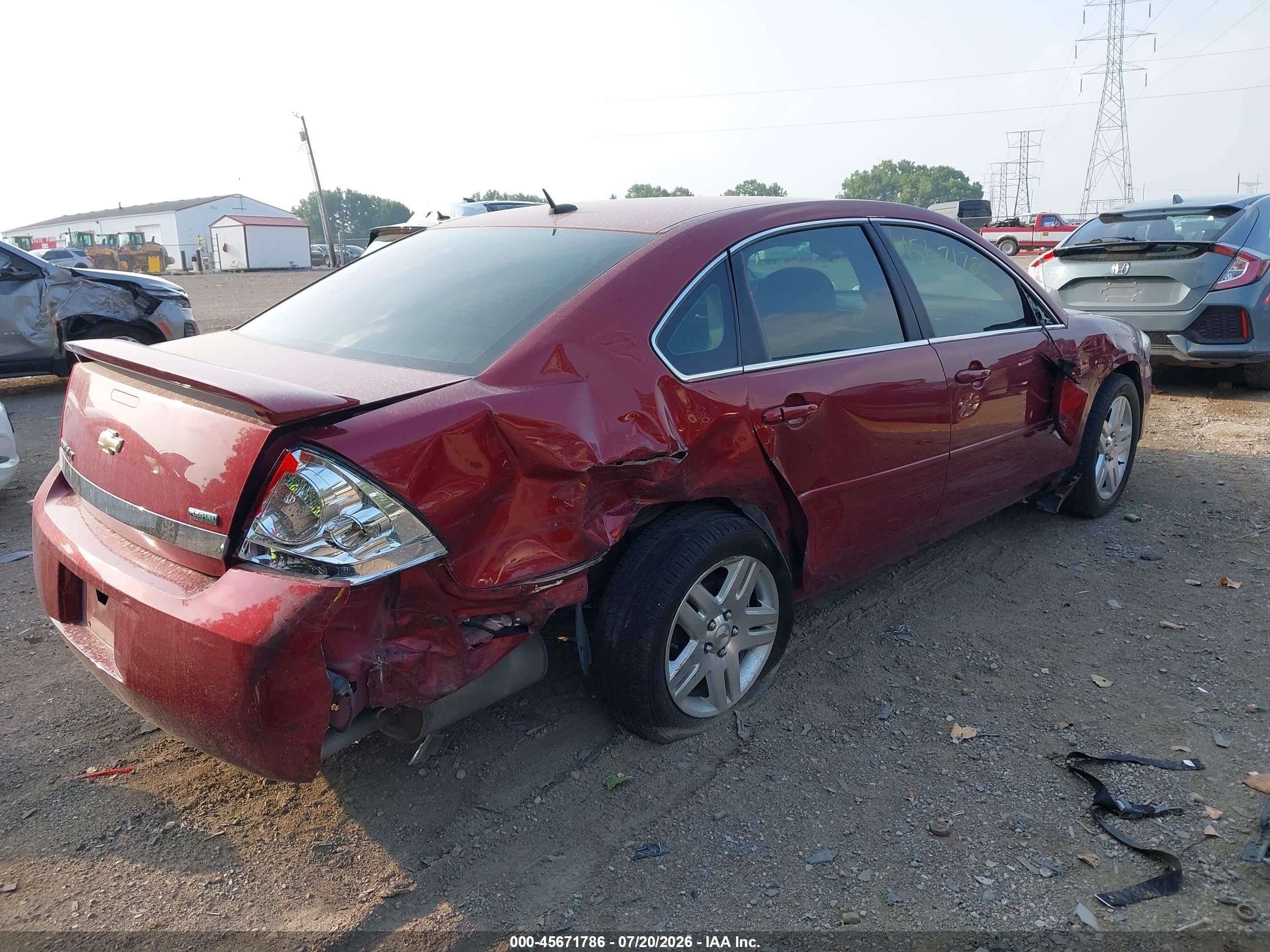 2011 Chevrolet Impala Lt Red vin: 2G1WB5EK0B1194458